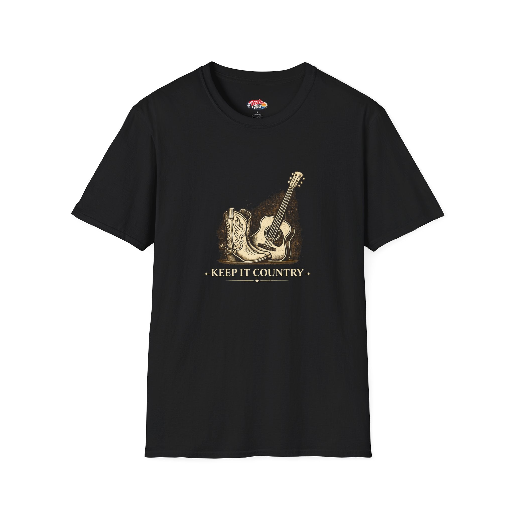 Country Guitar T-Shirt — "Keep It Country" Acoustic Music Tee