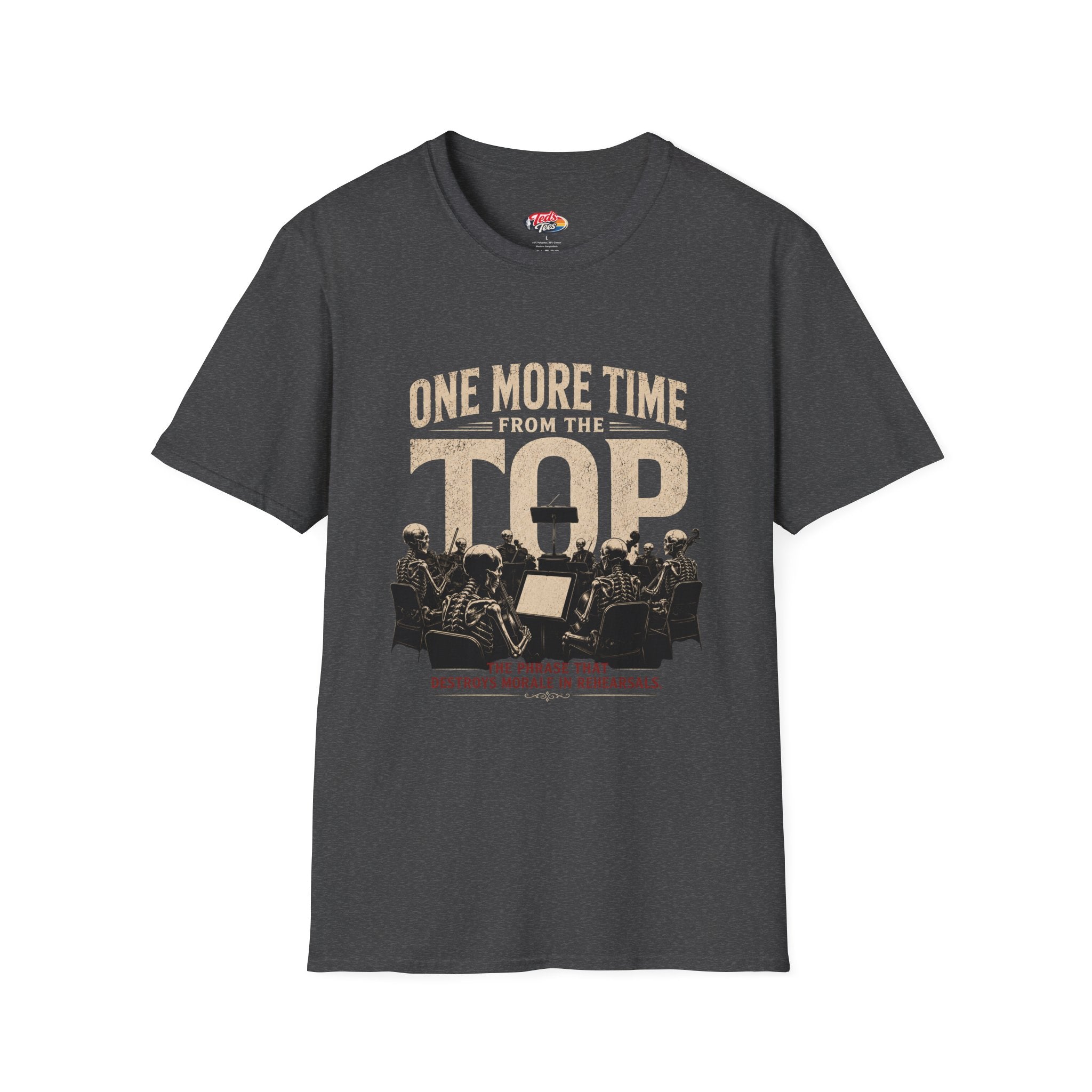 One More Time From The Top Orchestra T-Shirt — Conductor & Musicians Vintage Music Tee