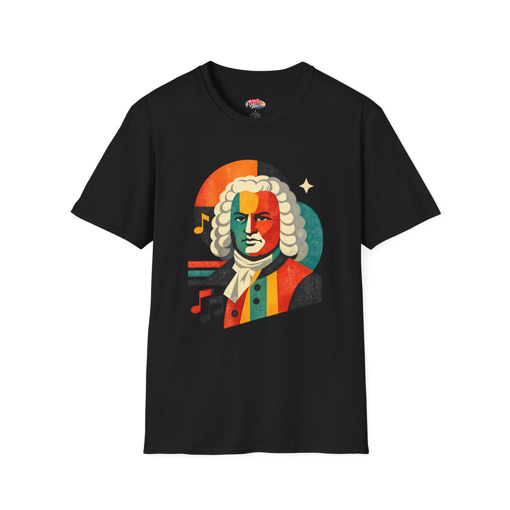 Bach Portrait Graphic T‑Shirt — Vintage Classical Music Tee