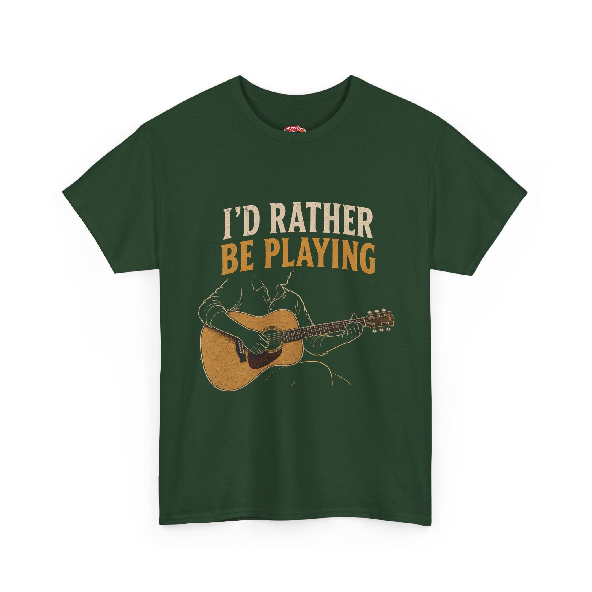 I’d Rather Be Playing Guitar T-Shirt — Acoustic Music Tee for Guitarists