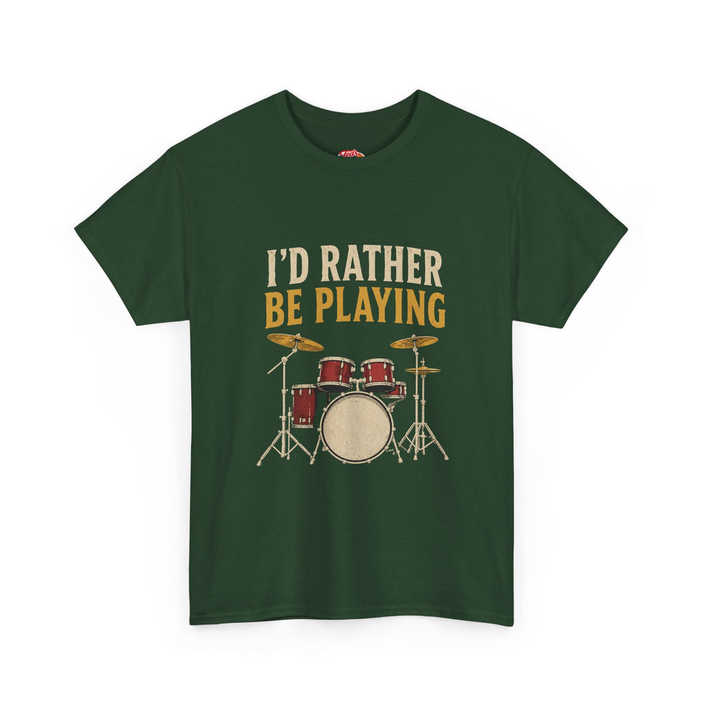 Drums T-Shirt — Classic Heavy Cotton Tee