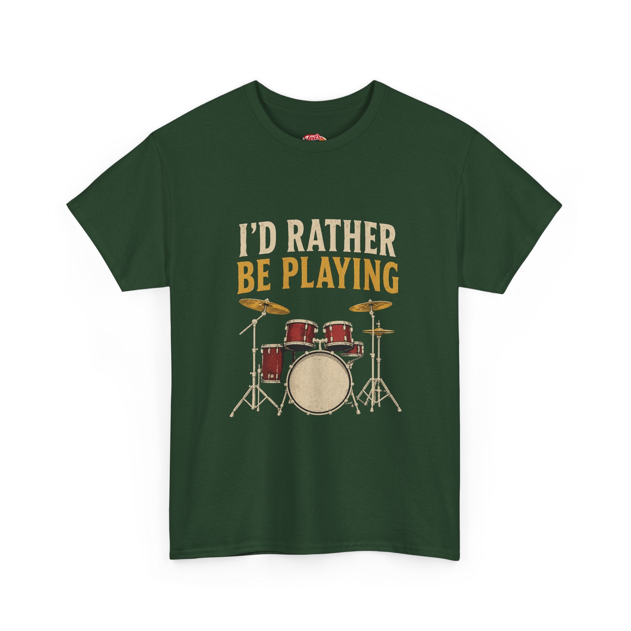 Drums T-Shirt — Classic Heavy Cotton Tee