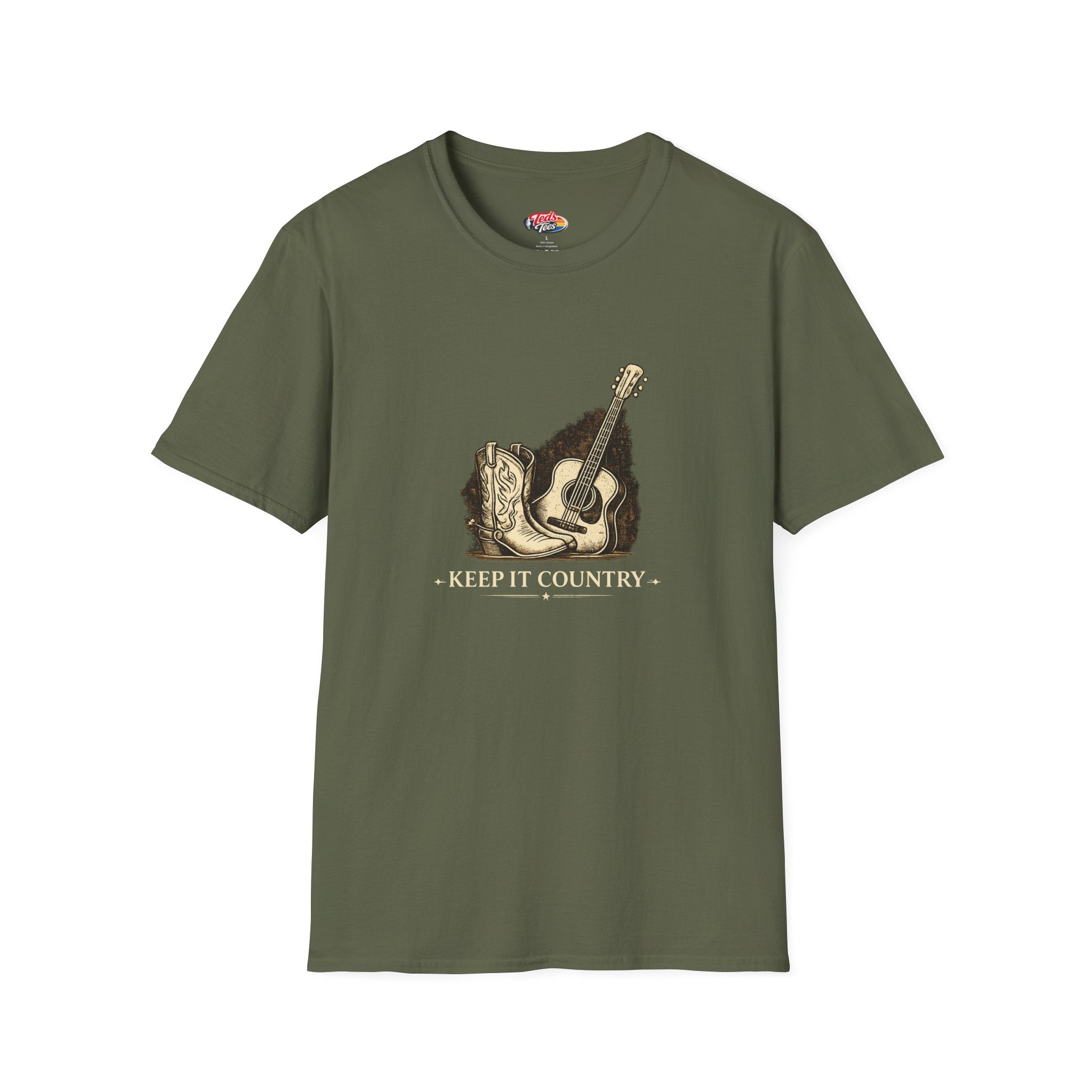 Country Guitar T-Shirt — "Keep It Country" Acoustic Music Tee
