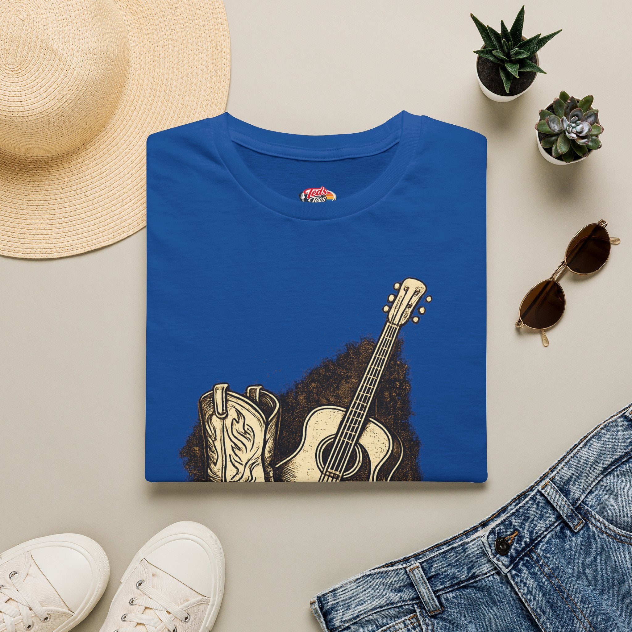 Country Guitar T-Shirt — "Keep It Country" Acoustic Music Tee