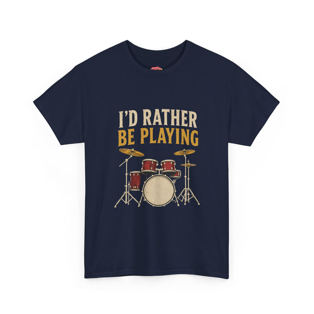 Drums T-Shirt — Classic Heavy Cotton Tee
