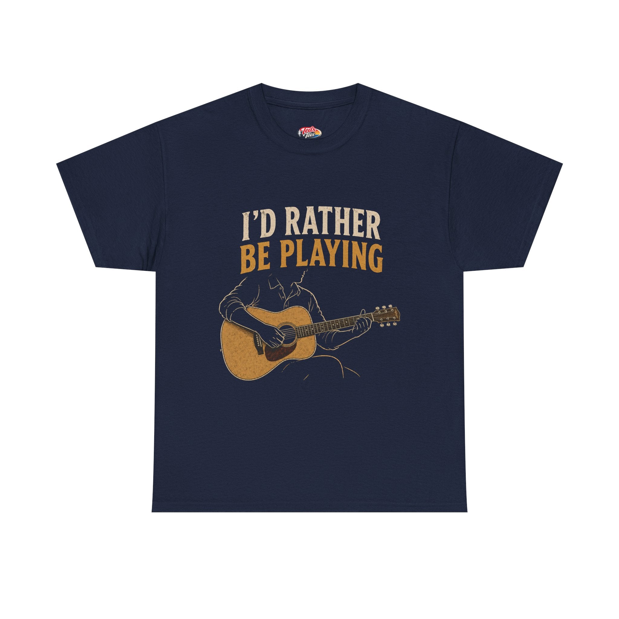 I’d Rather Be Playing Guitar T-Shirt — Acoustic Music Tee for Guitarists