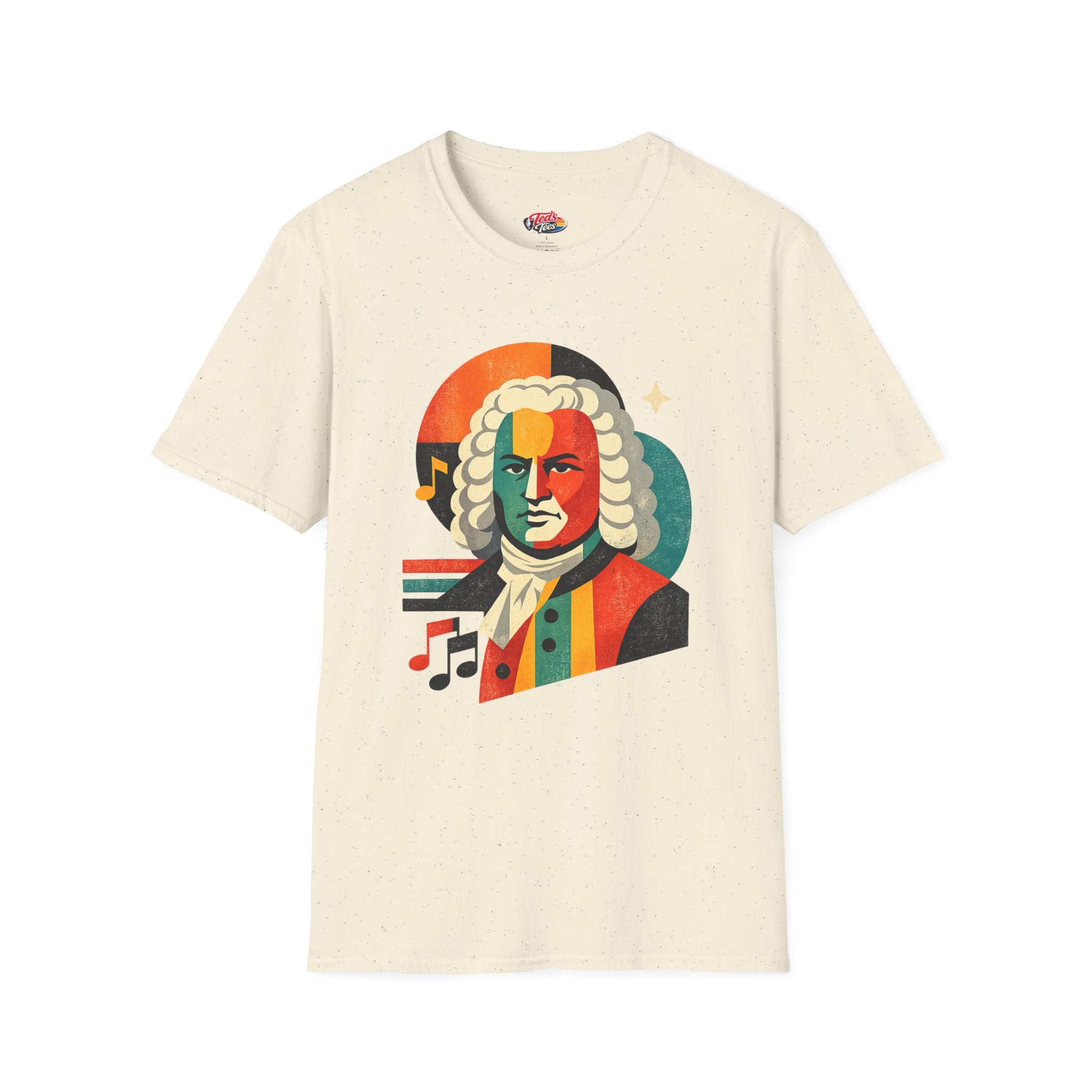 Bach Portrait Graphic T‑Shirt — Vintage Classical Music Tee