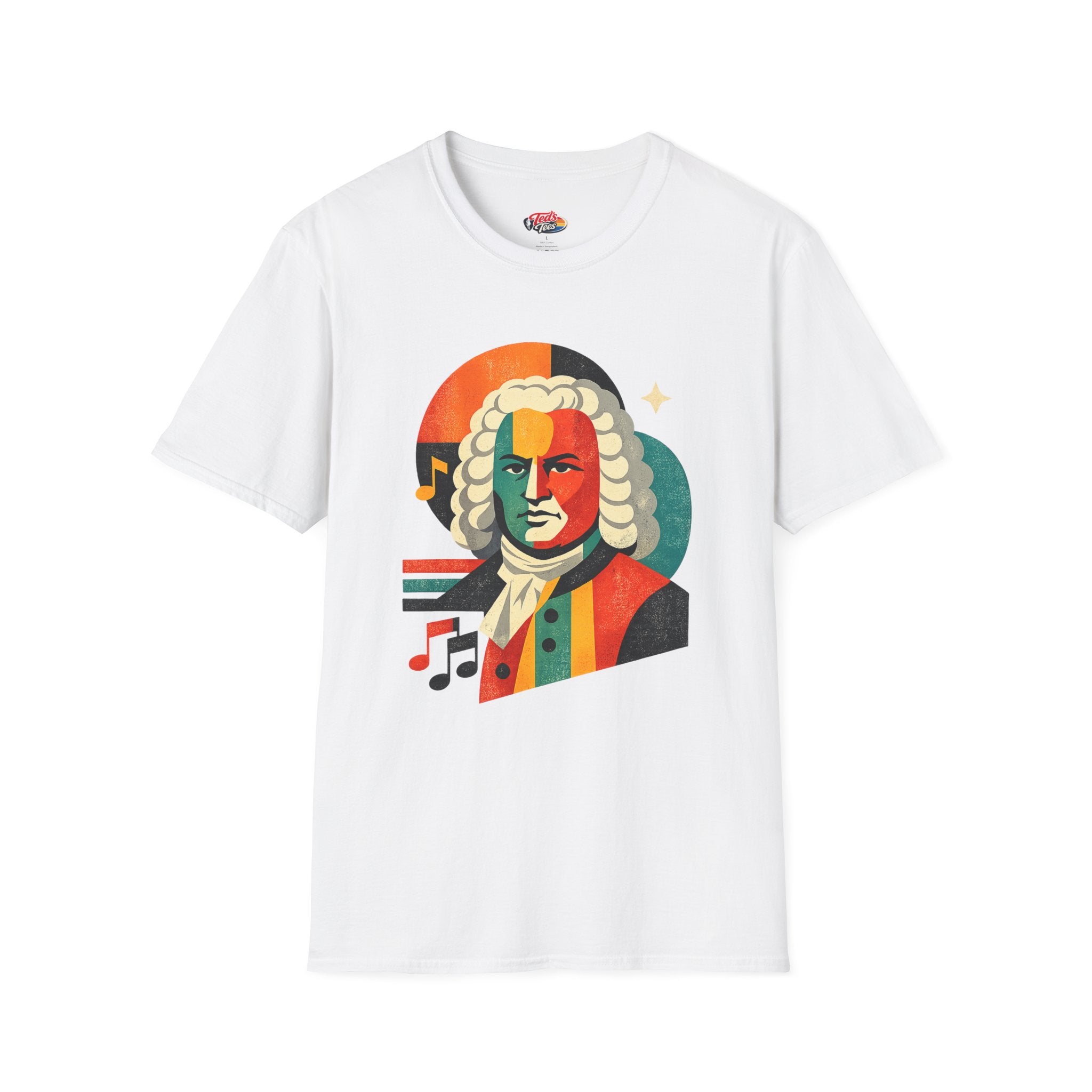 Bach Portrait Graphic T‑Shirt — Vintage Classical Music Tee