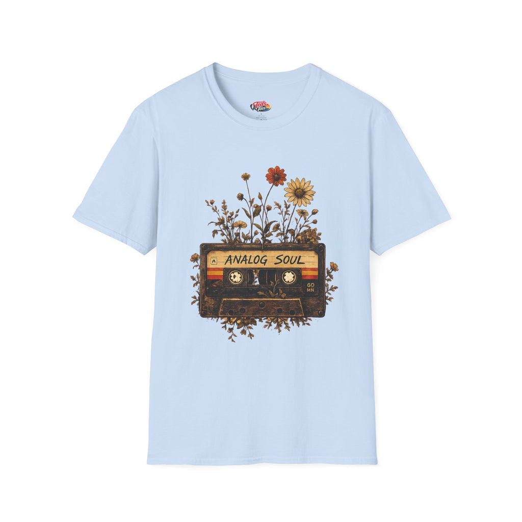 Cassette 'Analog Soul' Floral T‑Shirt