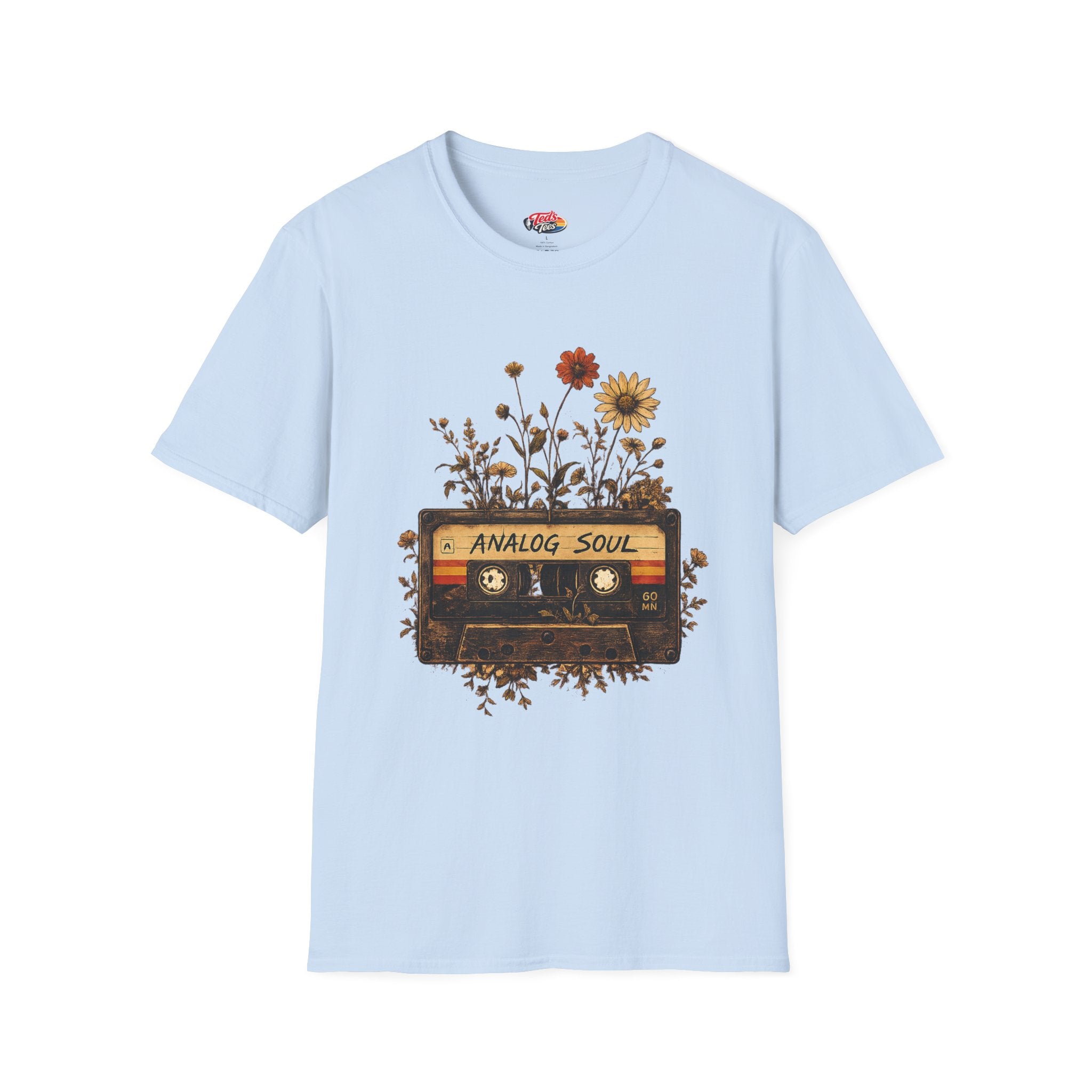 Cassette 'Analog Soul' Floral T‑Shirt