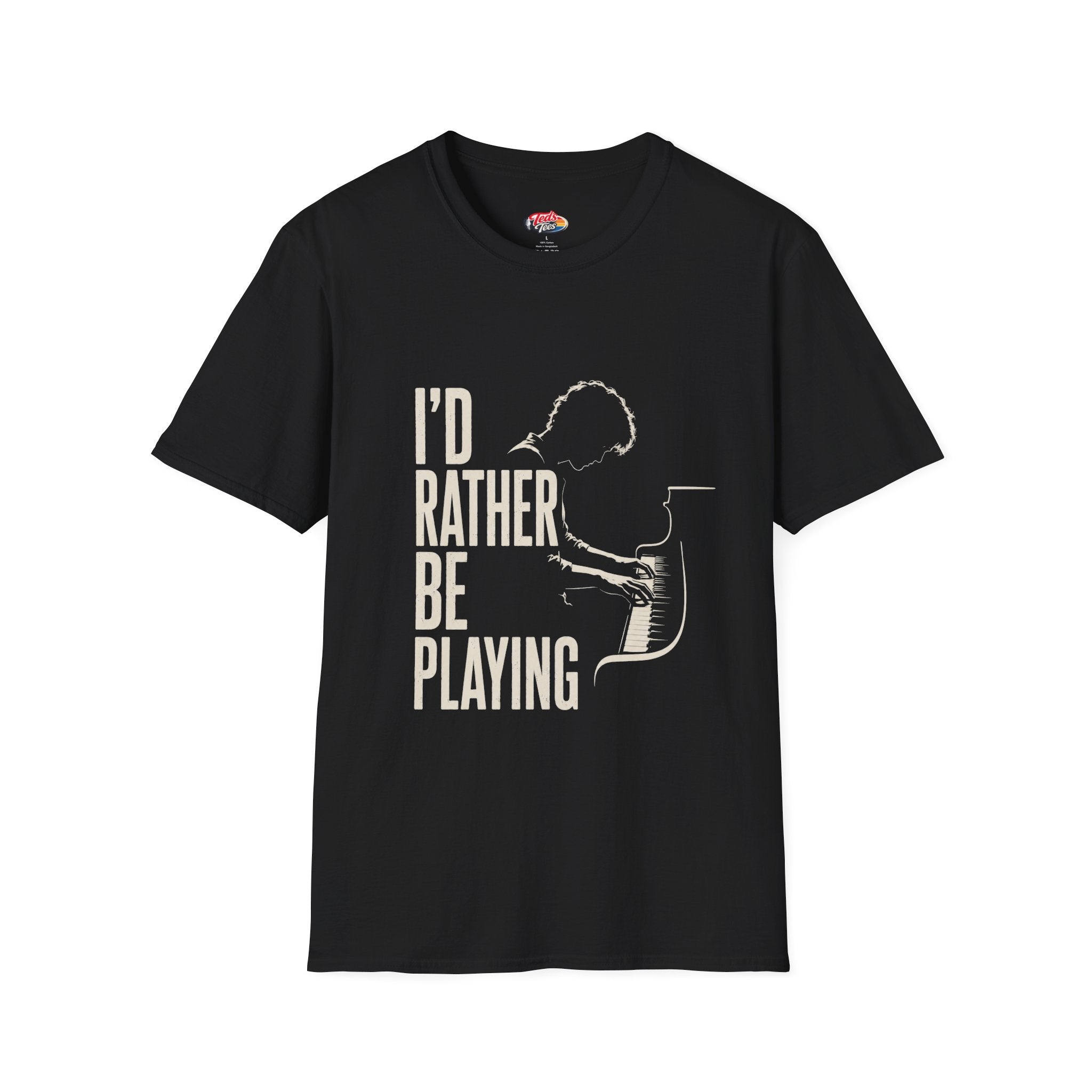 I'd Rather Be Playing Piano T-Shirt — Musician Piano Player Graphic Tee
