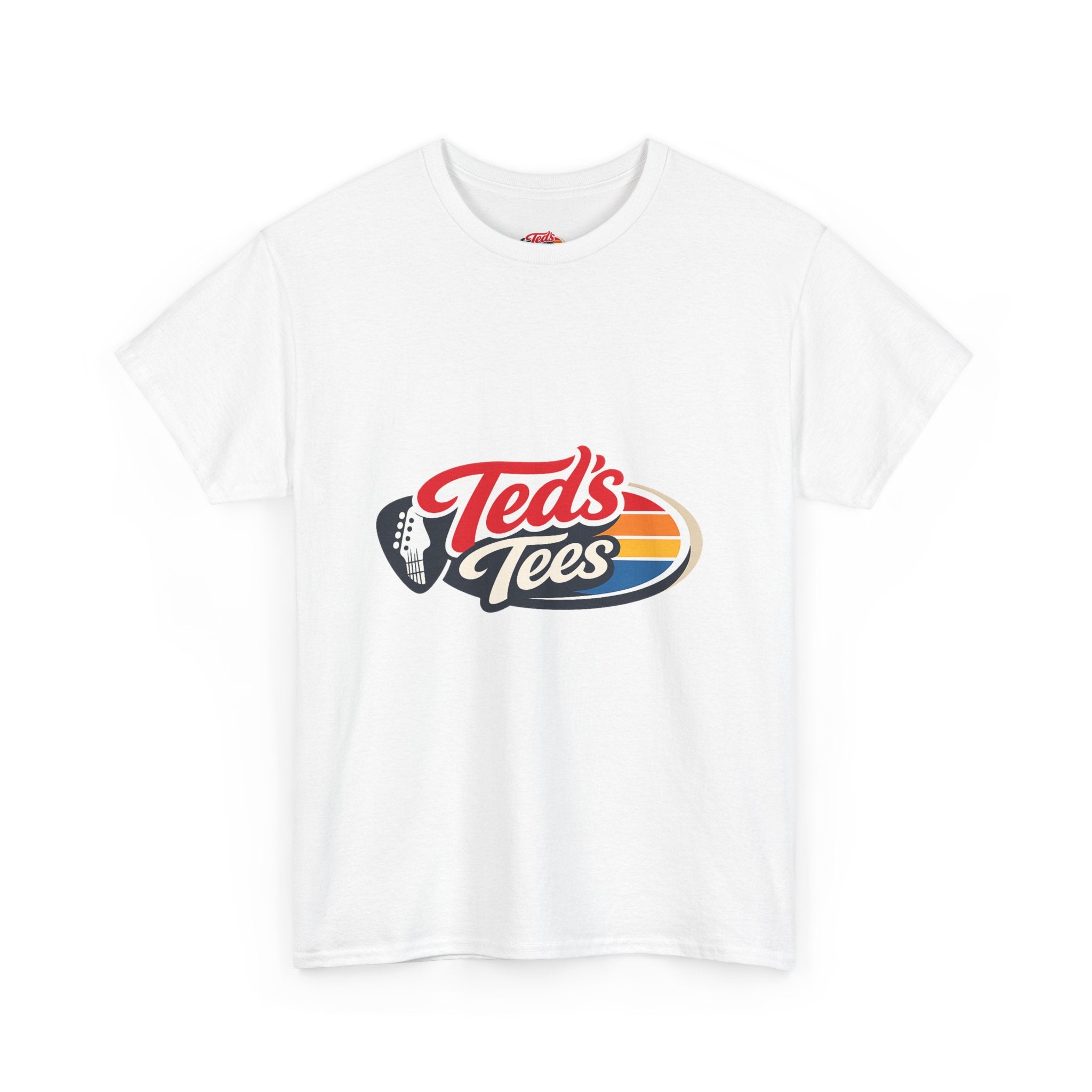 Retro 'Ted's Tees' Logo T-Shirt — Vintage Surf Stripe Graphic Tee