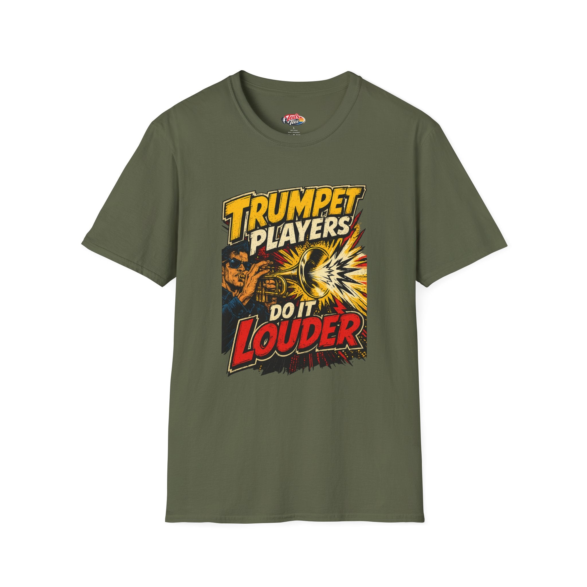 Trumpet Players T-Shirt — "Do It Louder" Retro Brass Music Tee
