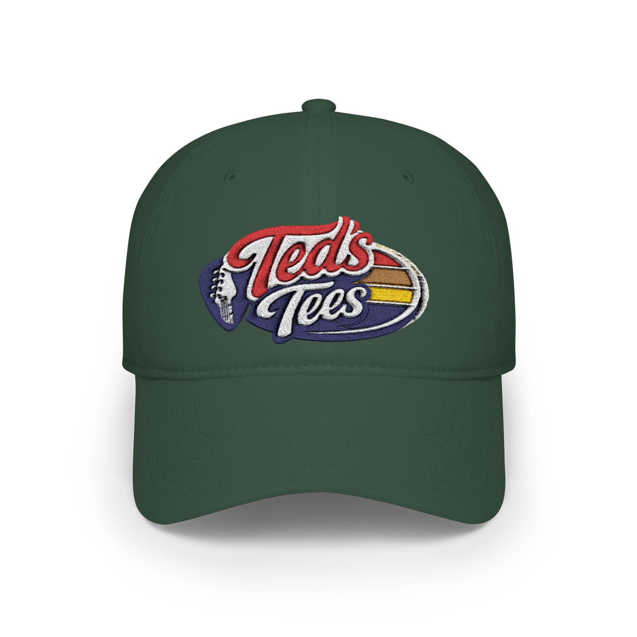 Low Profile Baseball Cap - Retro 'Ted's Tees' Embroidered Logo Hat