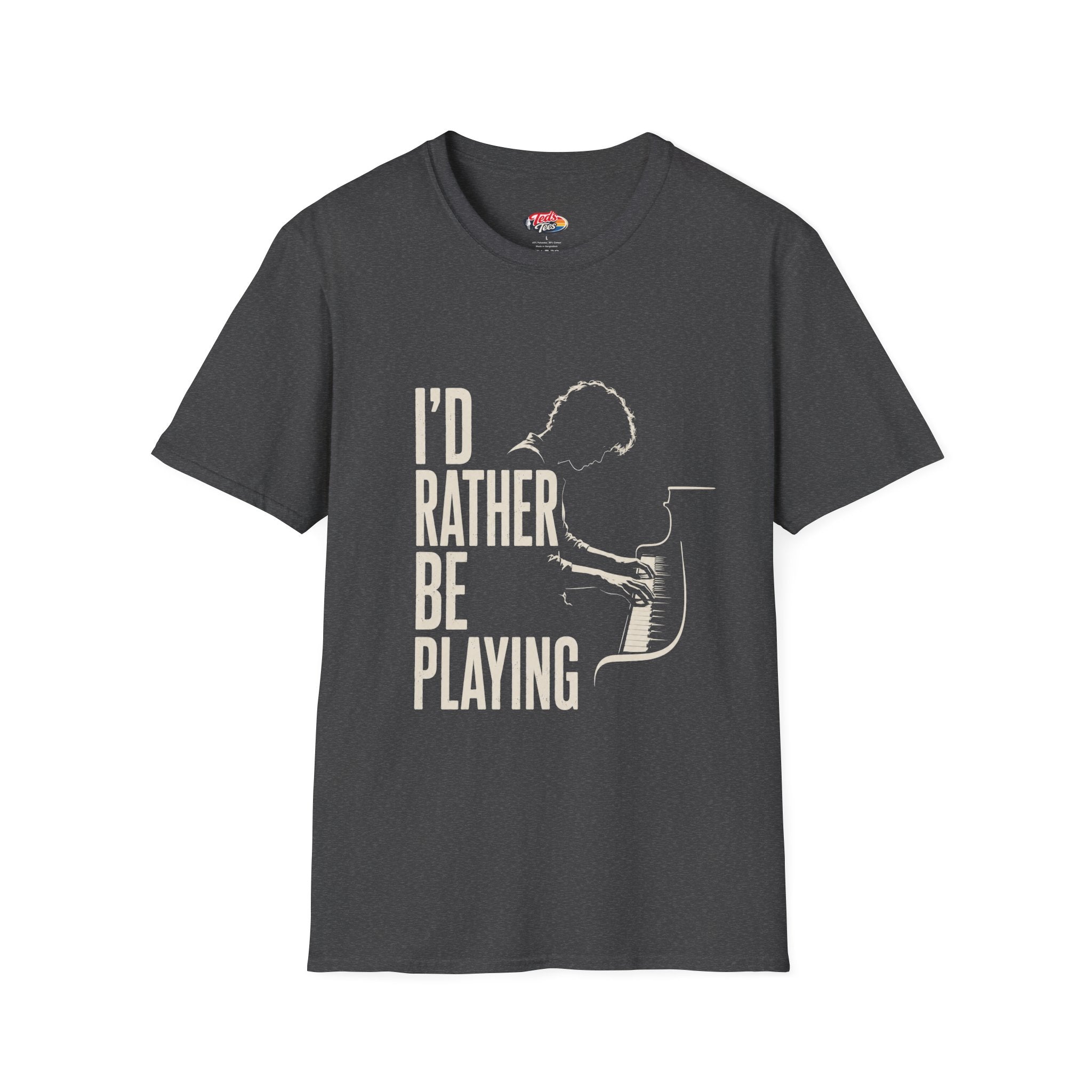 I'd Rather Be Playing Piano T-Shirt — Musician Piano Player Graphic Tee