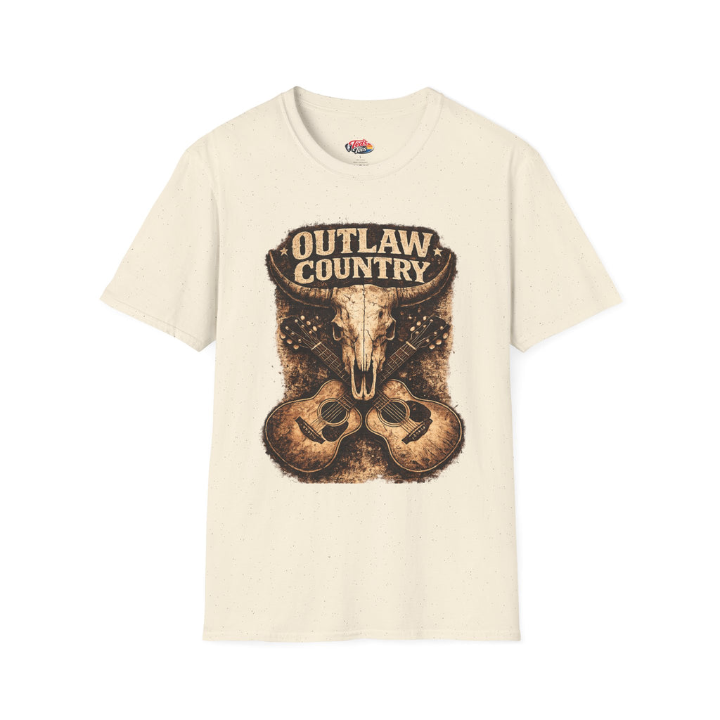 Outlaw Country T‑Shirt — Vintage Western Skull Graphic Tee