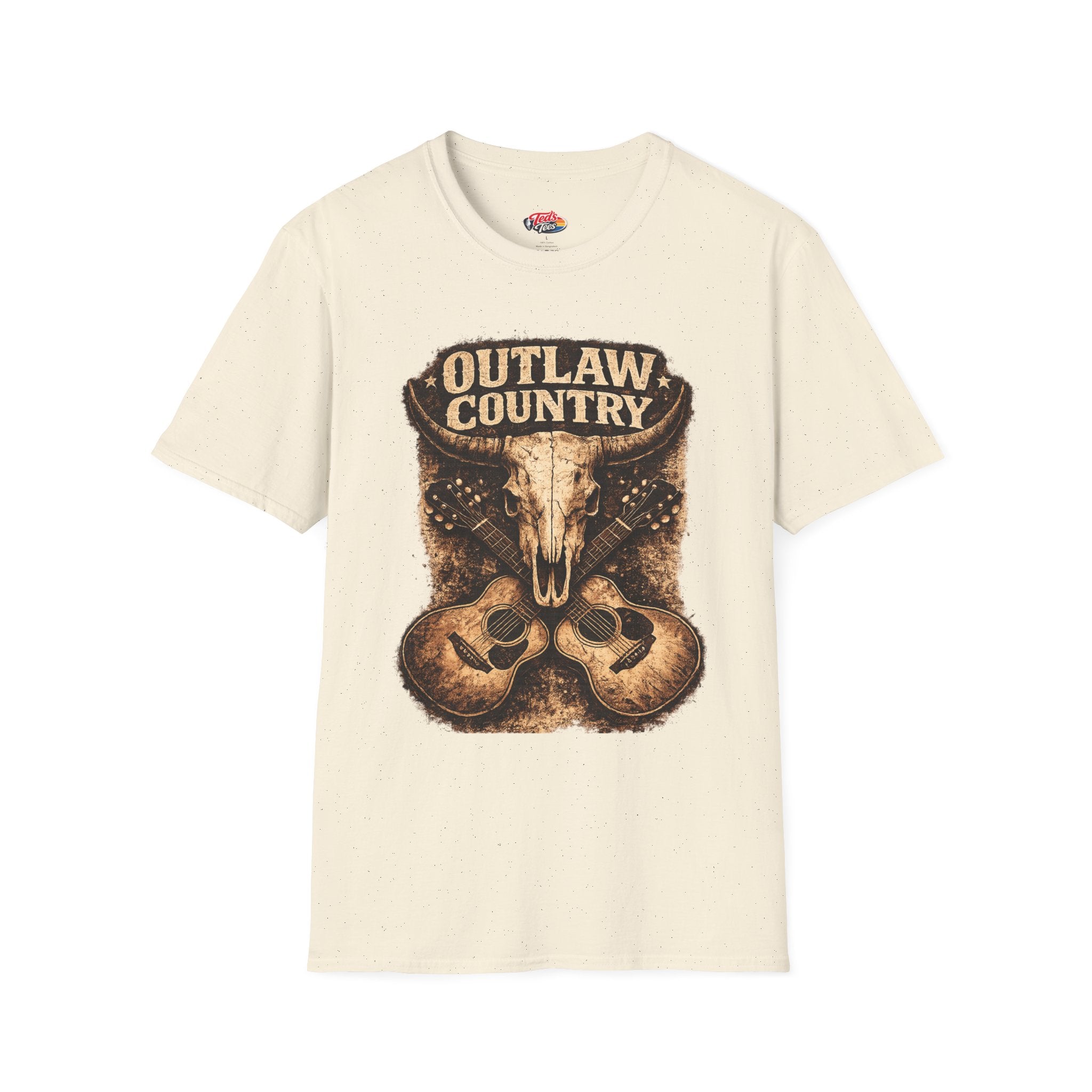 Outlaw Country T‑Shirt — Vintage Western Skull Graphic Tee