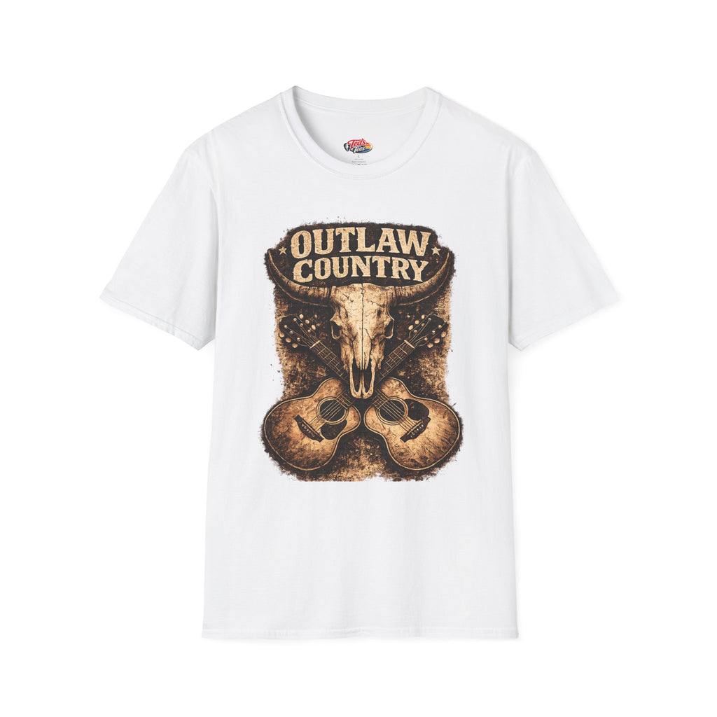 Outlaw Country T‑Shirt — Vintage Western Skull Graphic Tee
