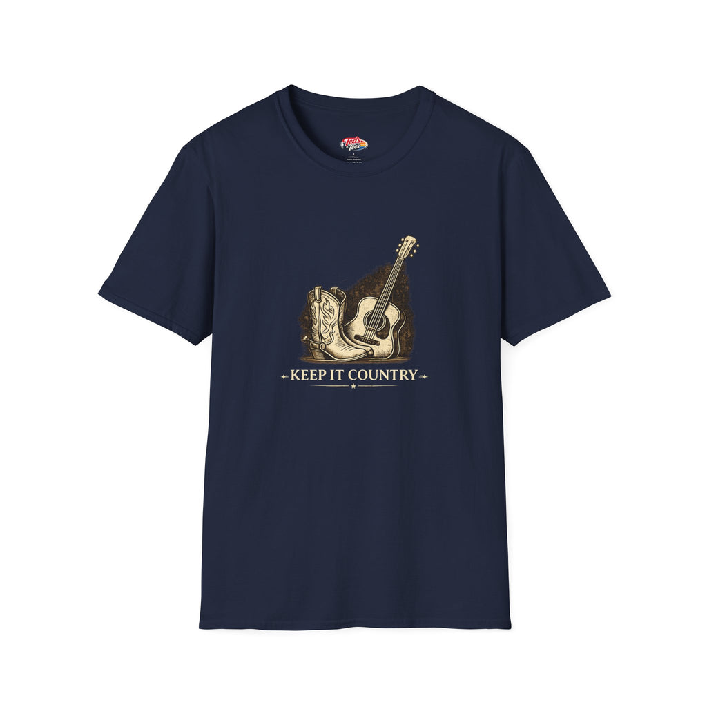 Country Guitar T-Shirt — "Keep It Country" Acoustic Music Tee