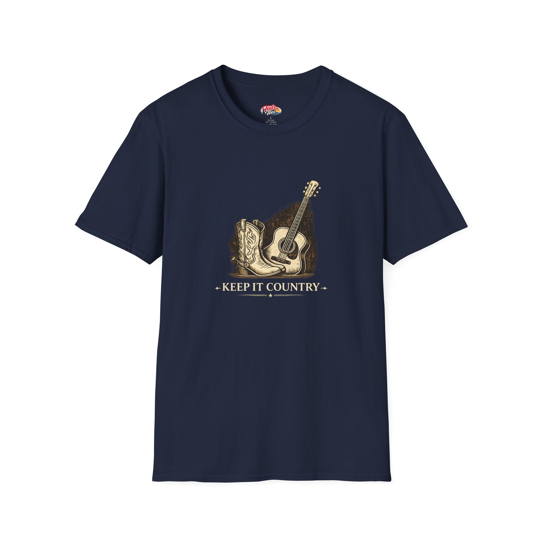 Country Guitar T-Shirt — "Keep It Country" Acoustic Music Tee