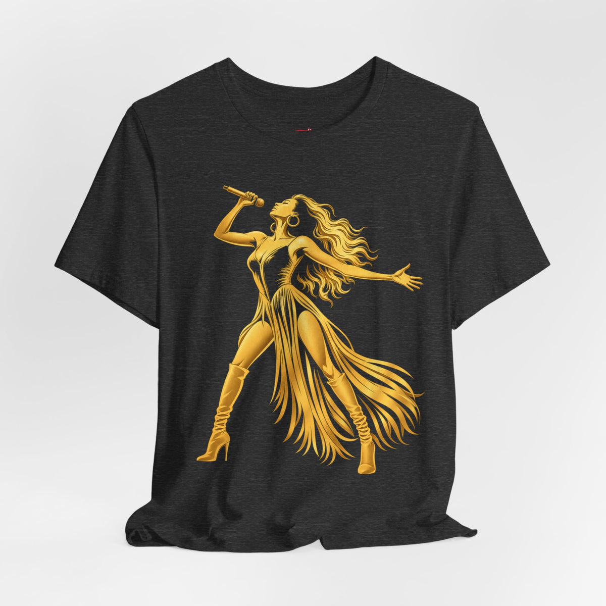 Gold Female Singer Silhouette T- Shirt