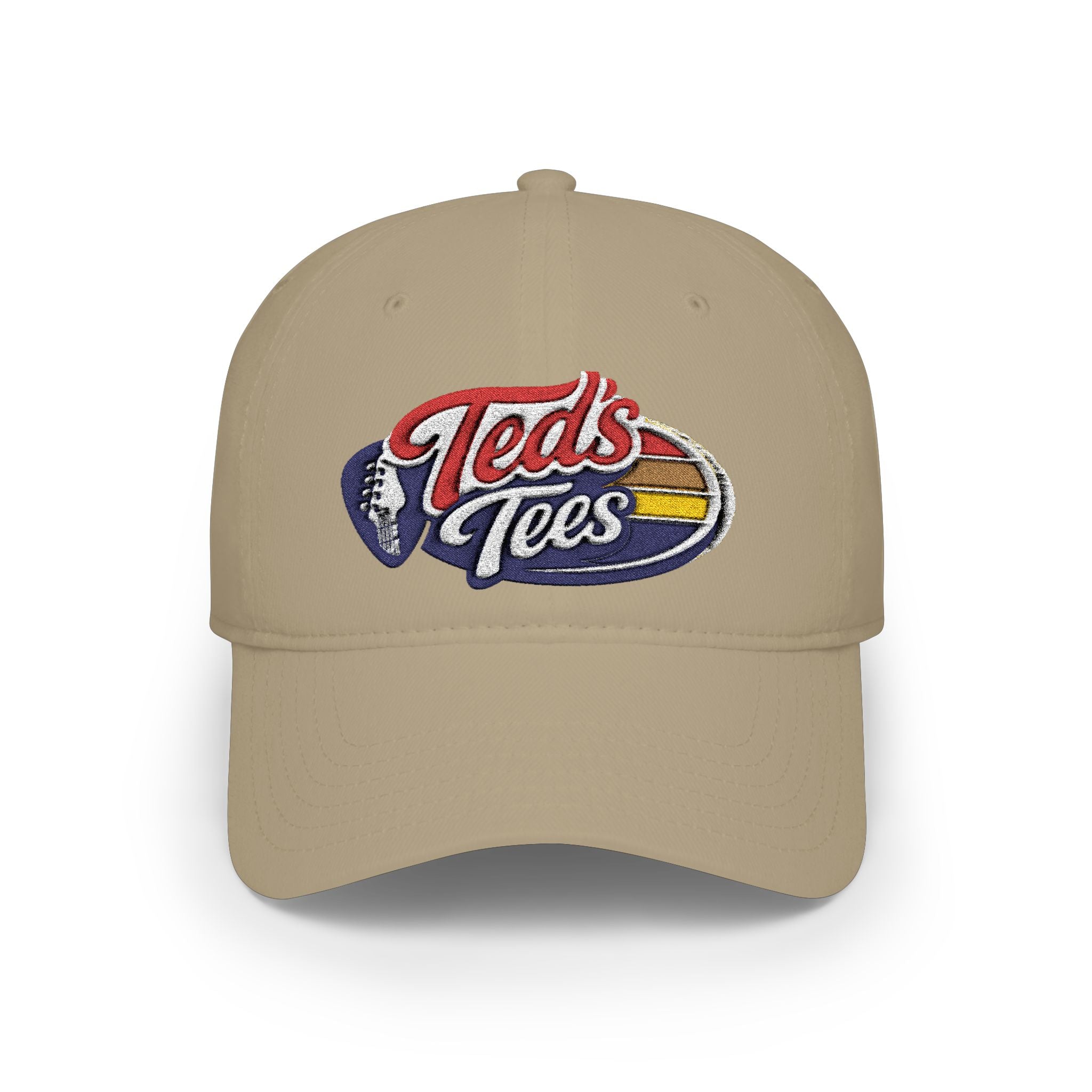 Low Profile Baseball Cap - Retro 'Ted's Tees' Embroidered Logo Hat