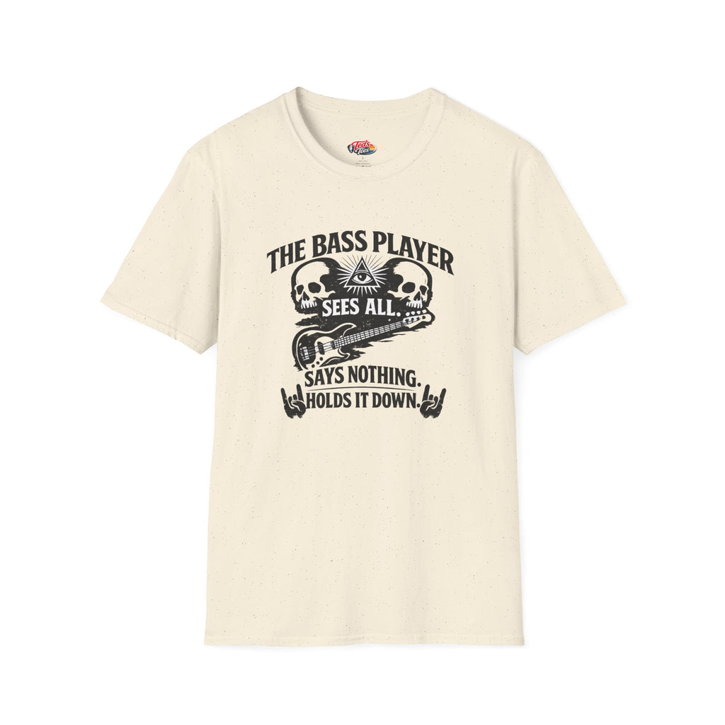 Bass Player T‑Shirt – "The Bass Player Sees All" Rock Music Tee