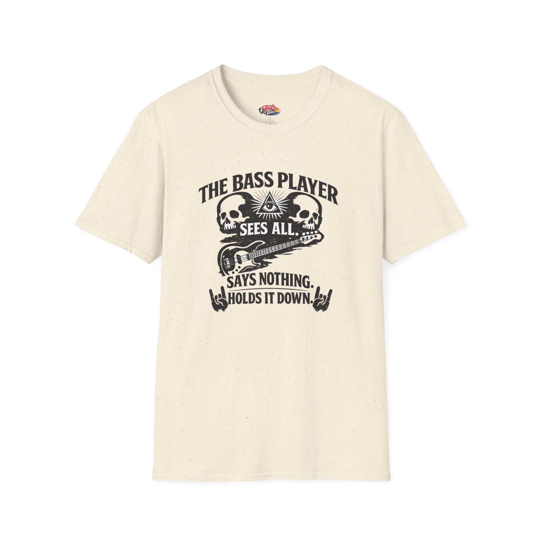 Bass Player T‑Shirt – "The Bass Player Sees All" Rock Music Tee