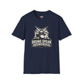 Drums Speak T-Shirt — "Drums Speak Louder Than Words" Vintage Drum Kit Tee