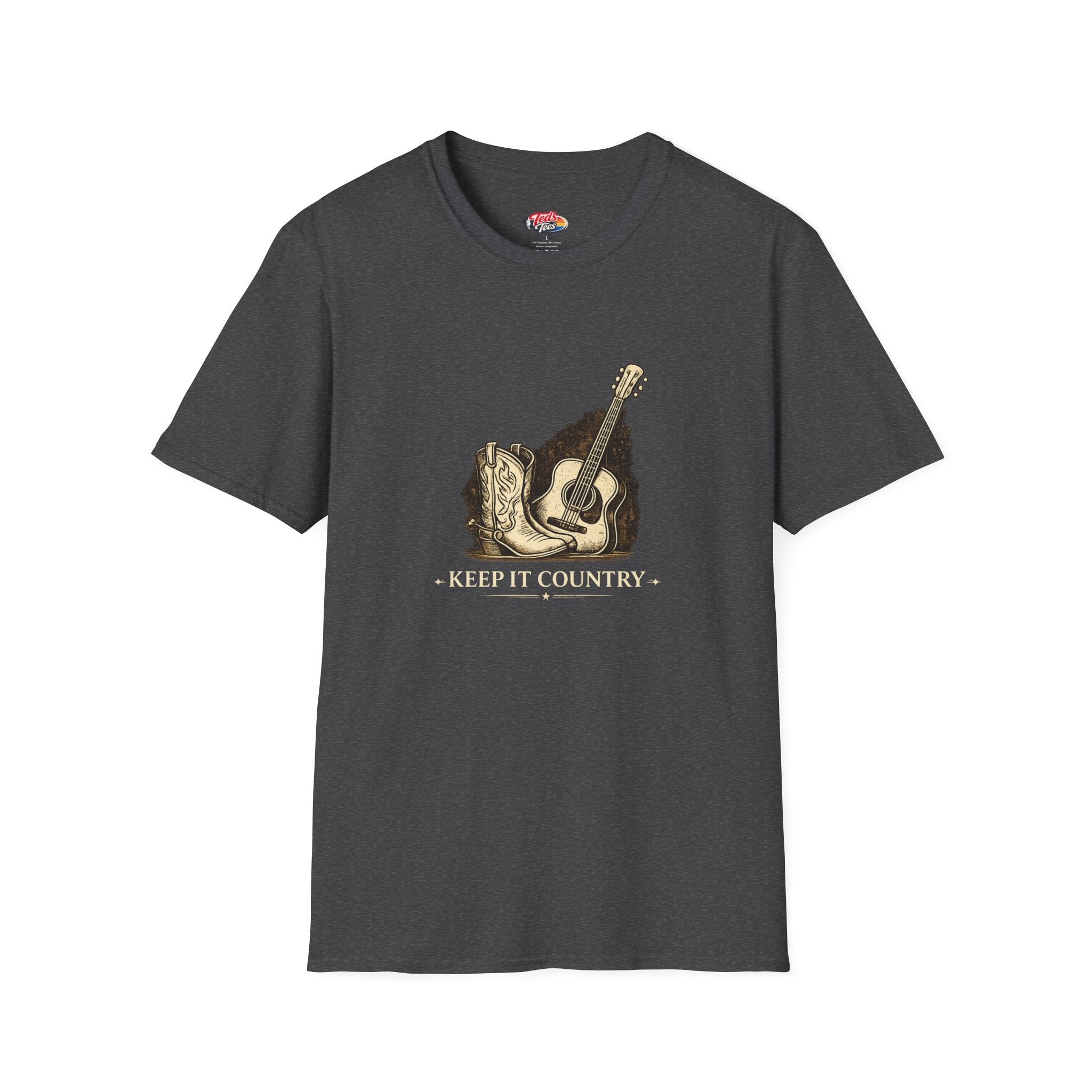 Country Guitar T-Shirt — "Keep It Country" Acoustic Music Tee