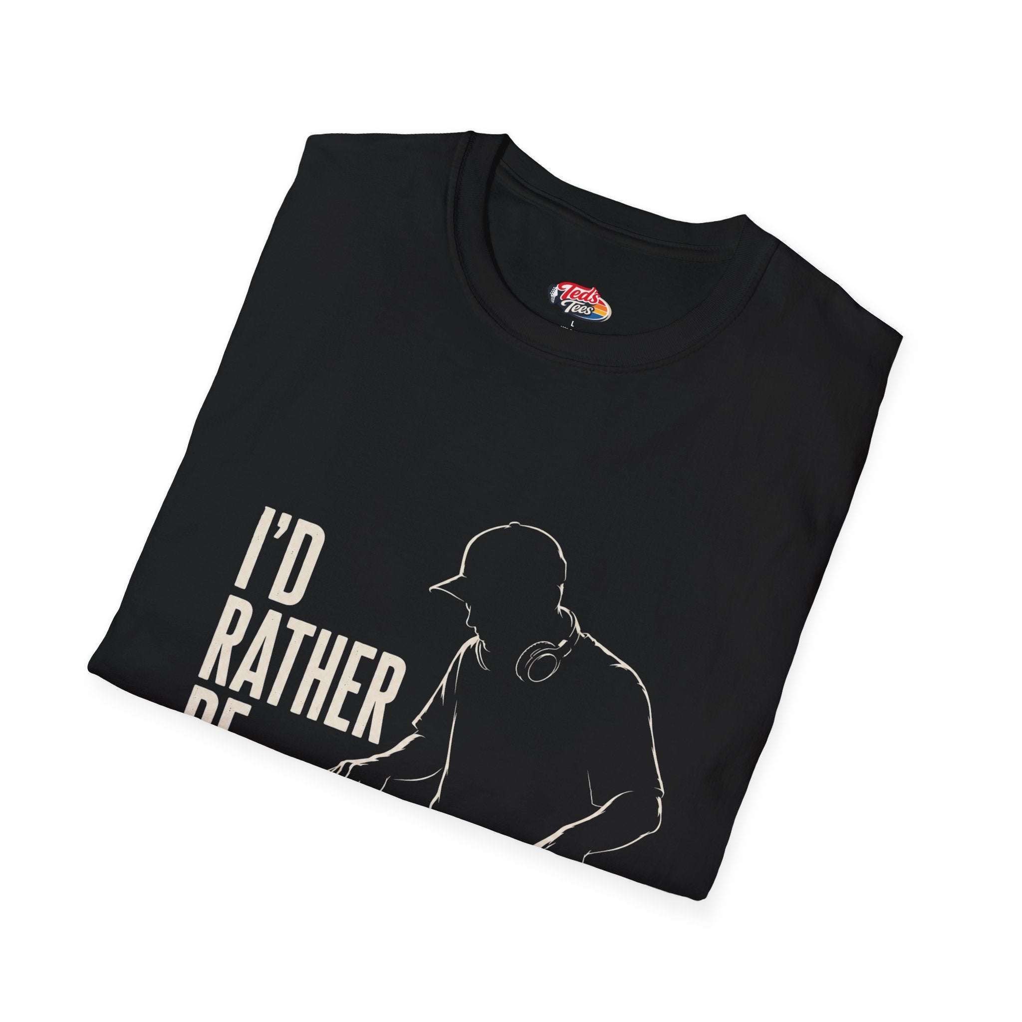 DJ Graphic T-Shirt — "I'd Rather Be Playing" Turntable Tee