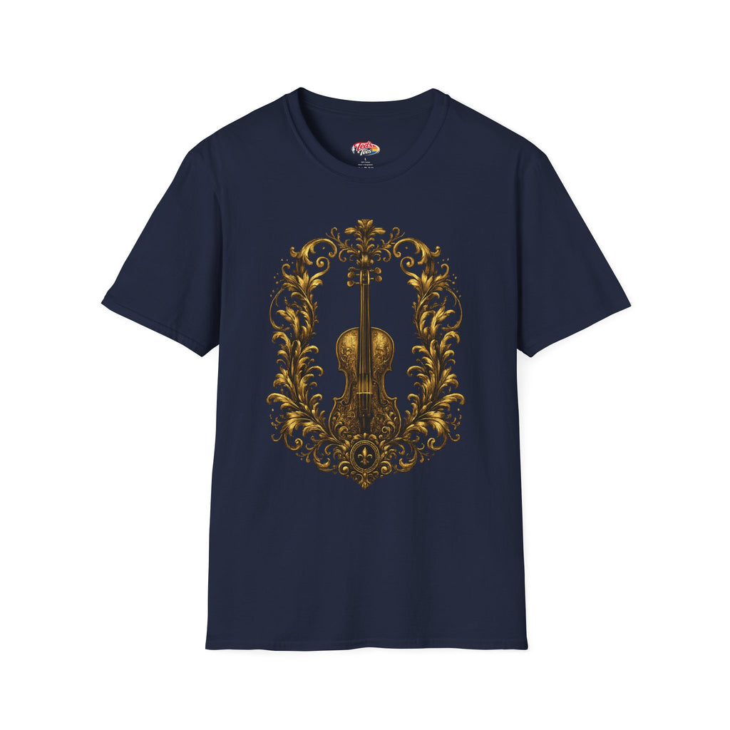 Baroque Violin T‑Shirt — Ornate Vintage Instrument Graphic Tee