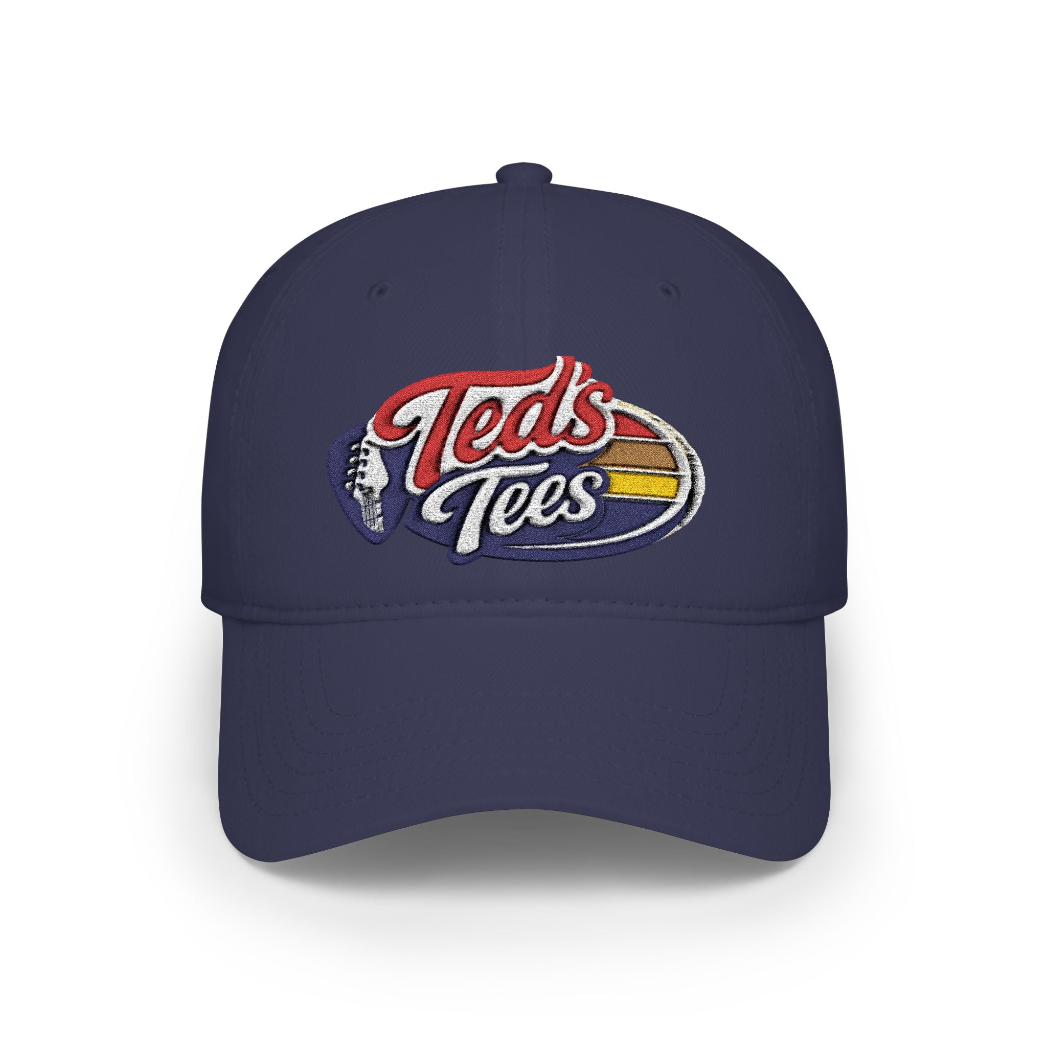 Low Profile Baseball Cap - Retro 'Ted's Tees' Embroidered Logo Hat