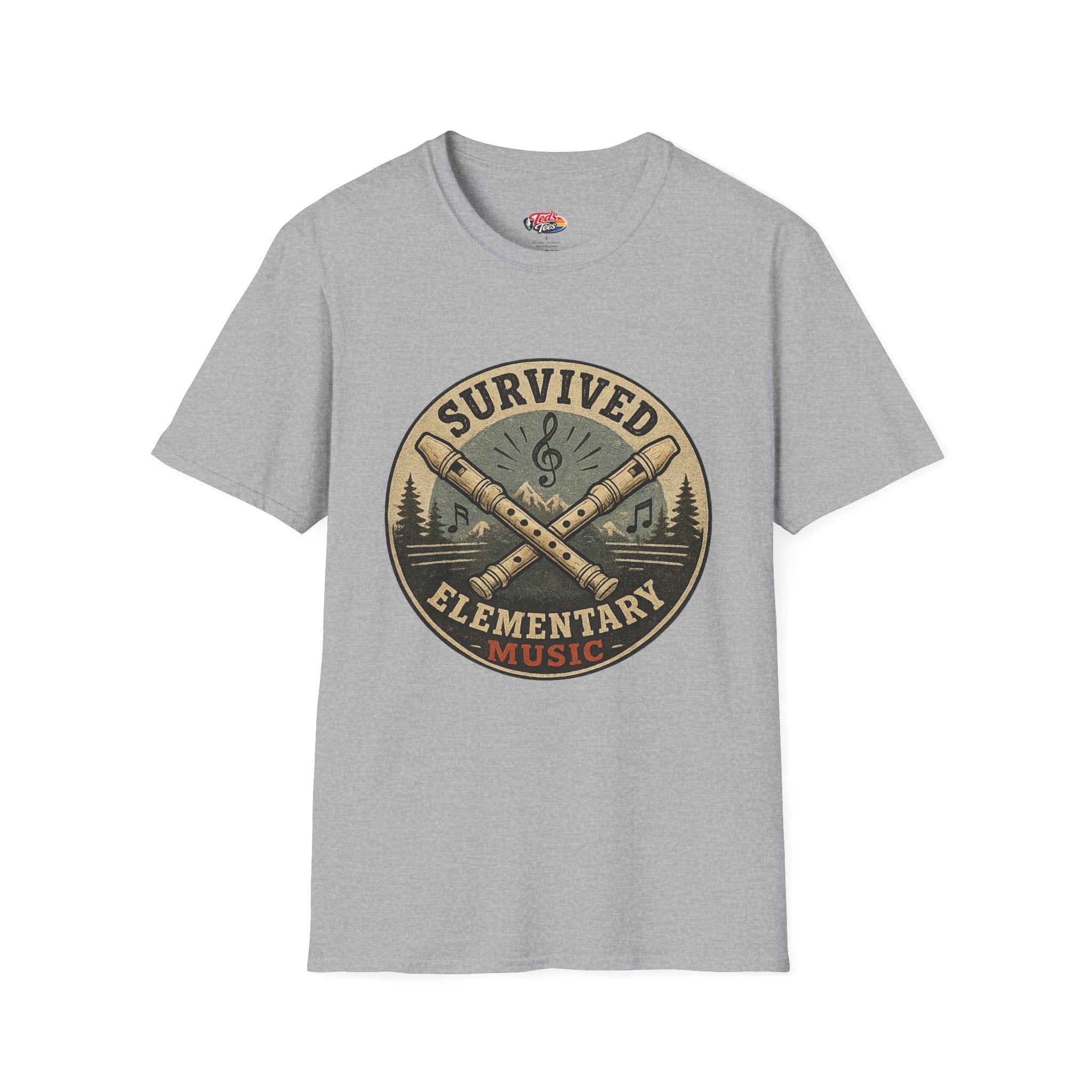 I Survived Elementary Music T-Shirt — Funny Music Teacher / Student Gift