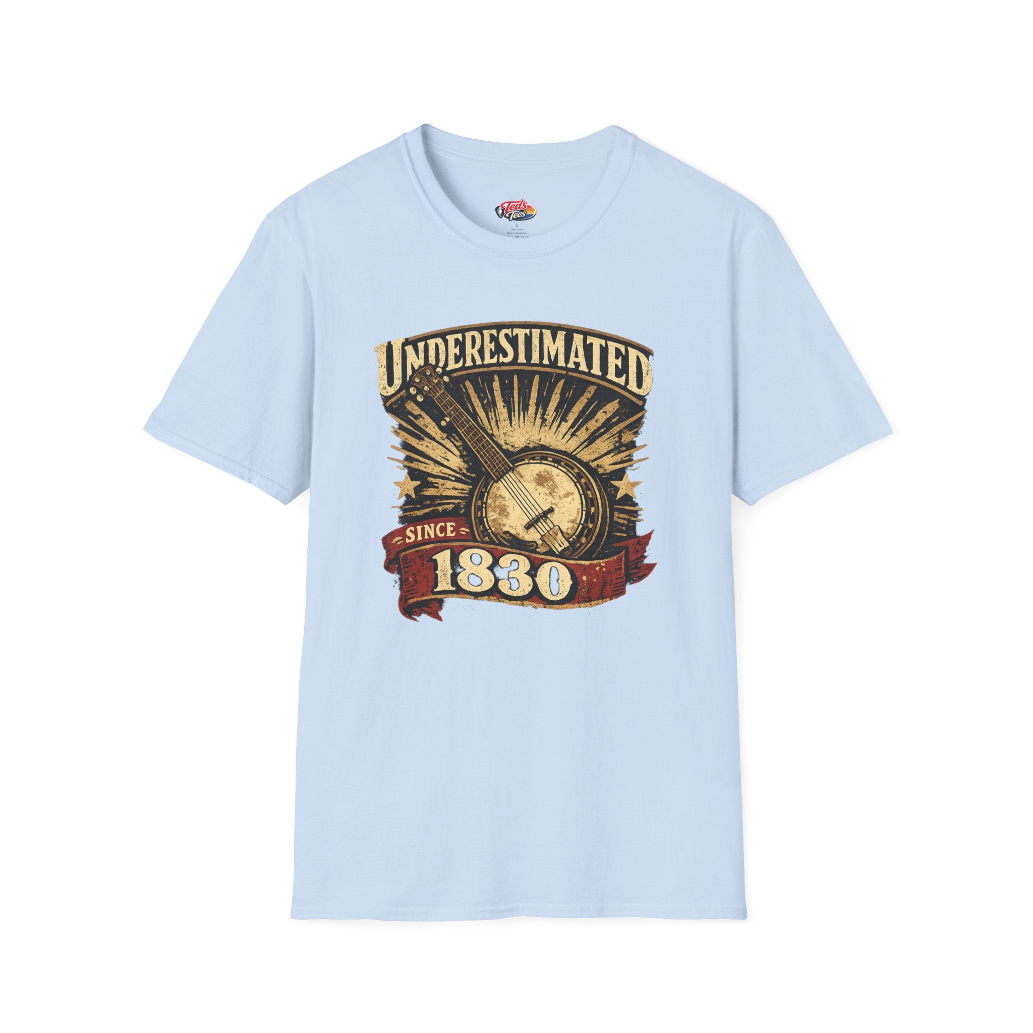 Underestimated Since 1830 Guitar Graphic T-Shirt — Vintage Music Tee