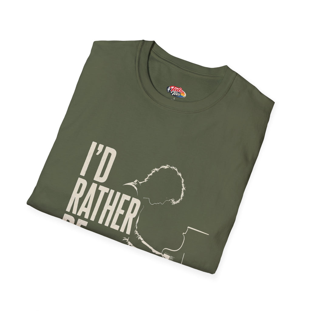 I'd Rather Be Playing Piano T-Shirt — Musician Piano Player Graphic Tee