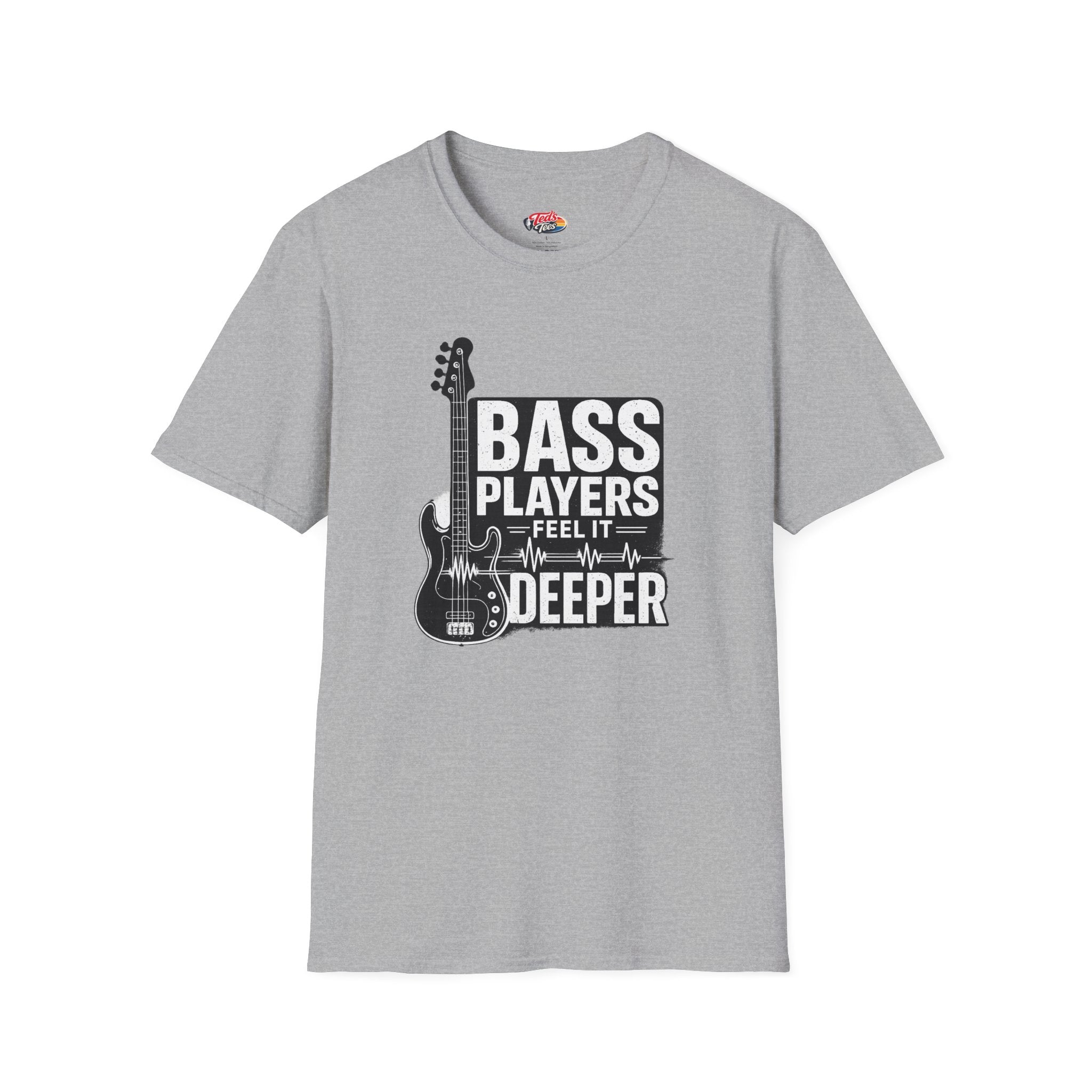 Bass Players Feel It Deeper T-Shirt – Guitarist Bassist Musician Tee