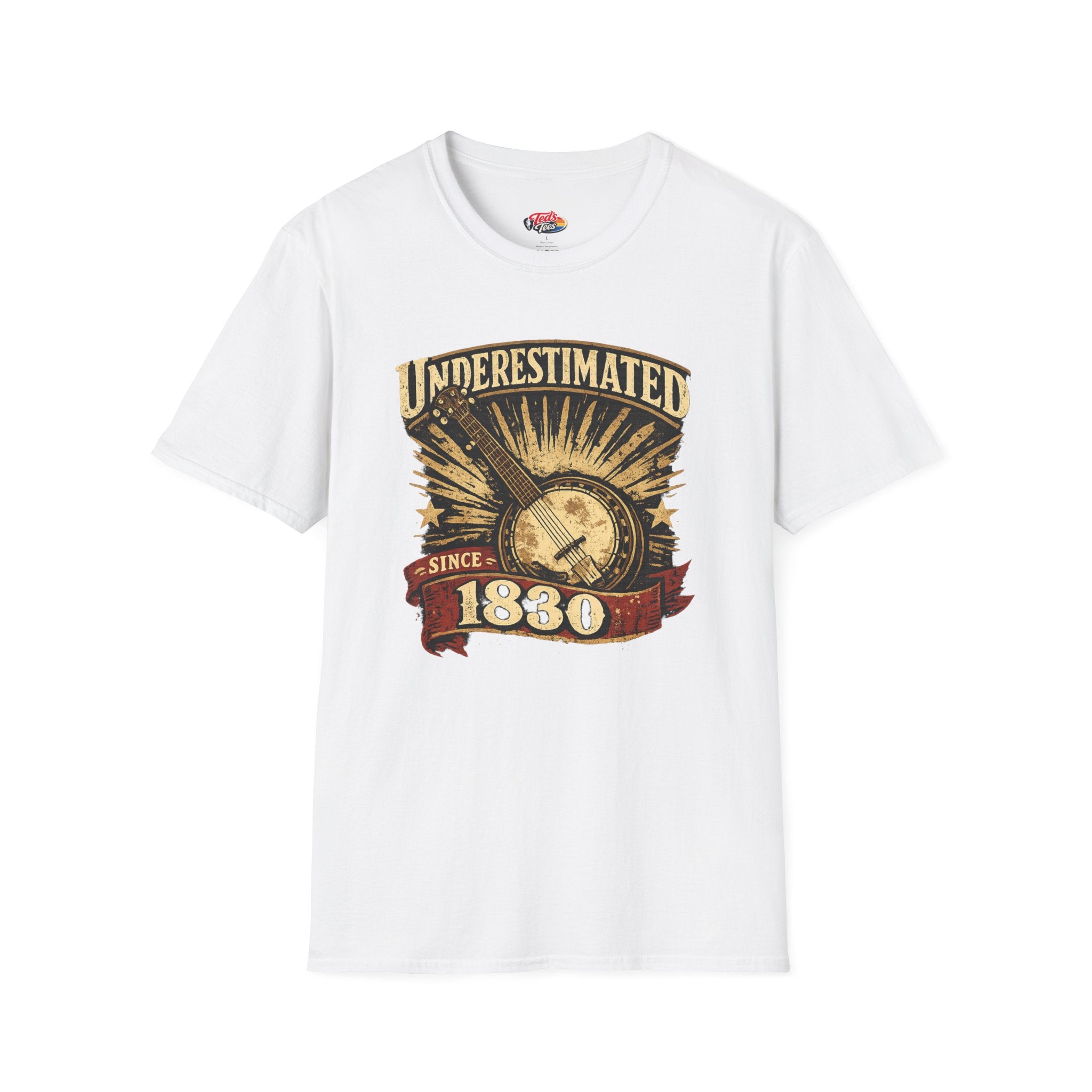 Underestimated Since 1830 Guitar Graphic T-Shirt — Vintage Music Tee