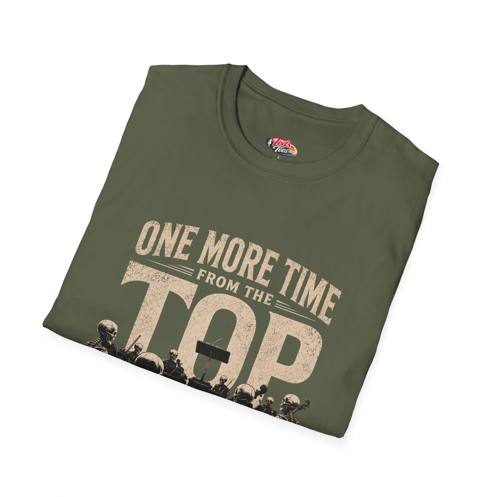 One More Time From The Top Orchestra T-Shirt — Conductor & Musicians Vintage Music Tee