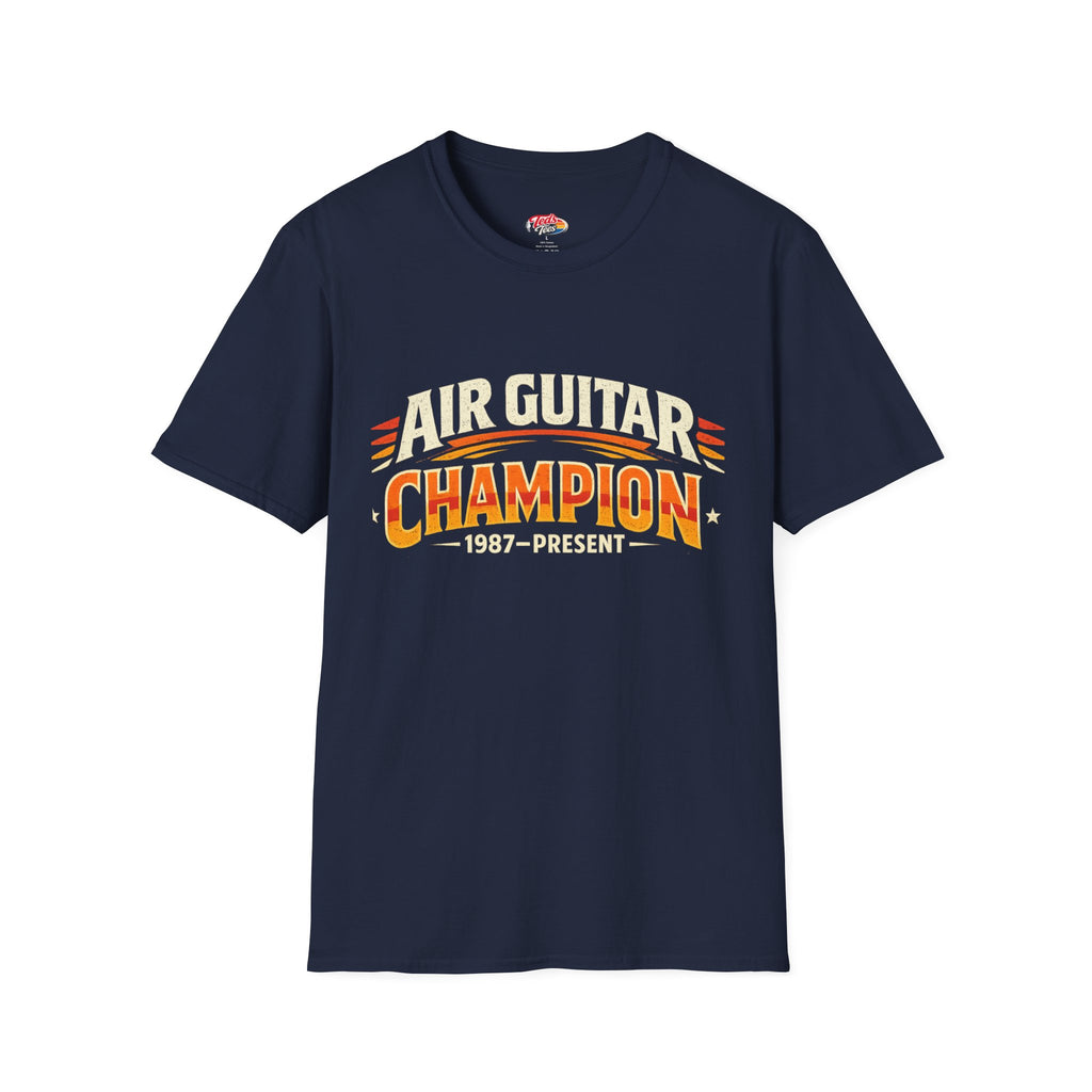 Air Guitar Champion T-Shirt — Retro Rock Music Tee (1987–Present)