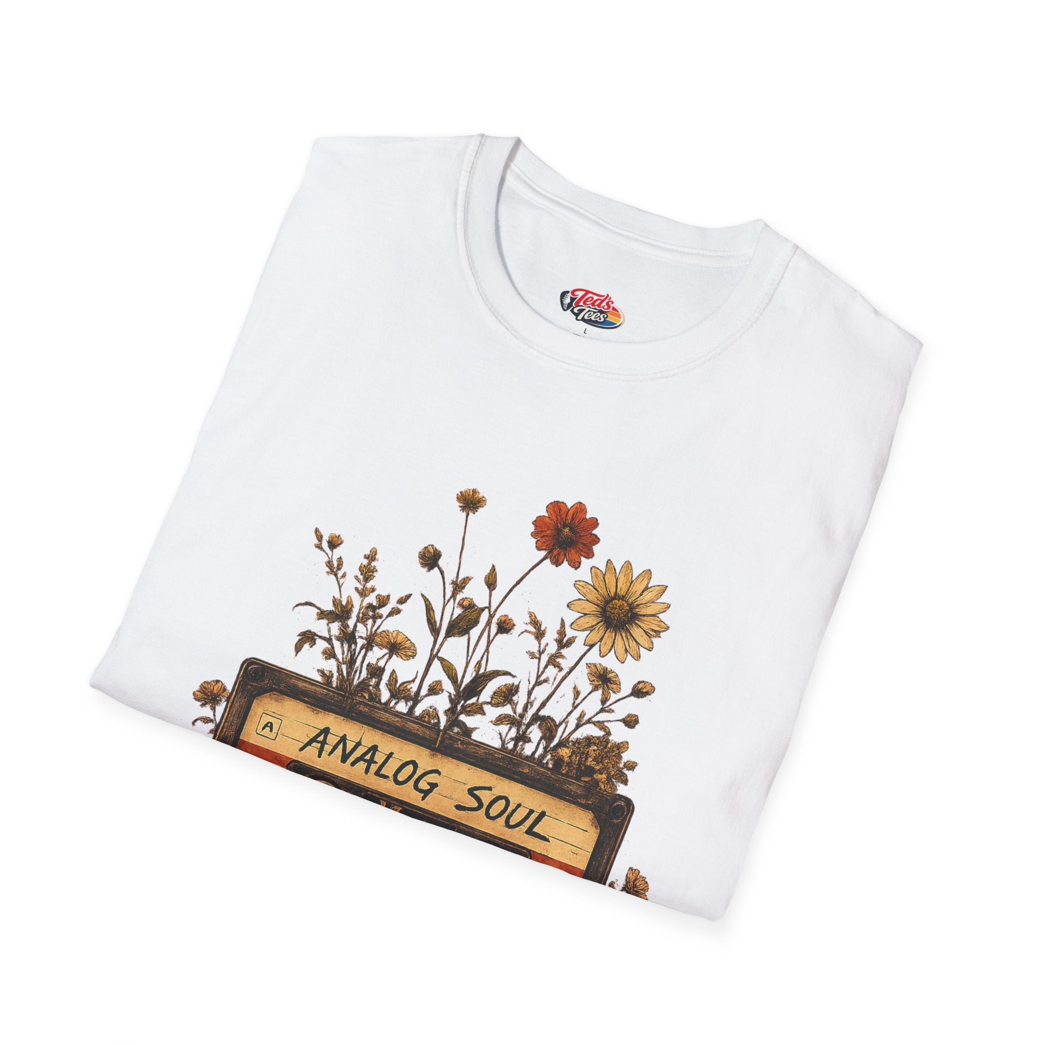 Cassette 'Analog Soul' Floral T‑Shirt