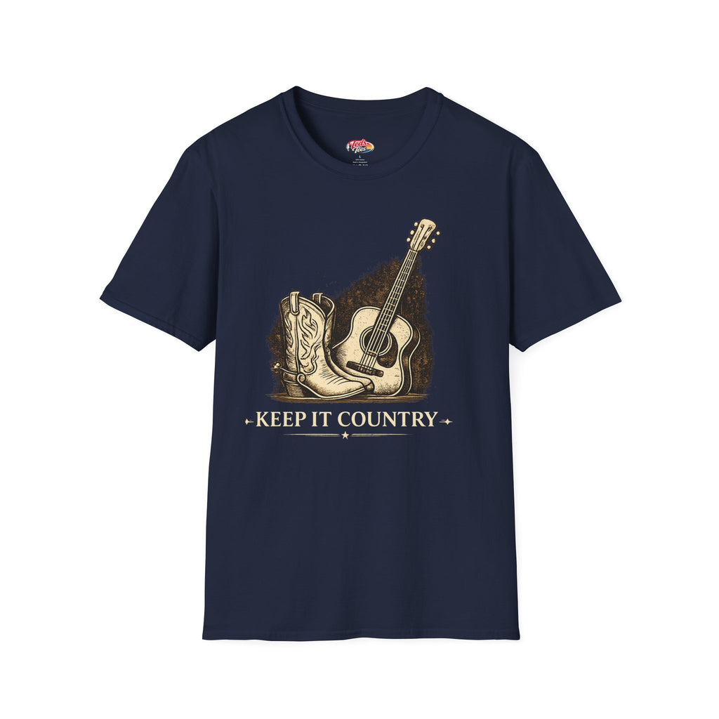 Country Guitar T-Shirt — "Keep It Country" Acoustic Music Tee