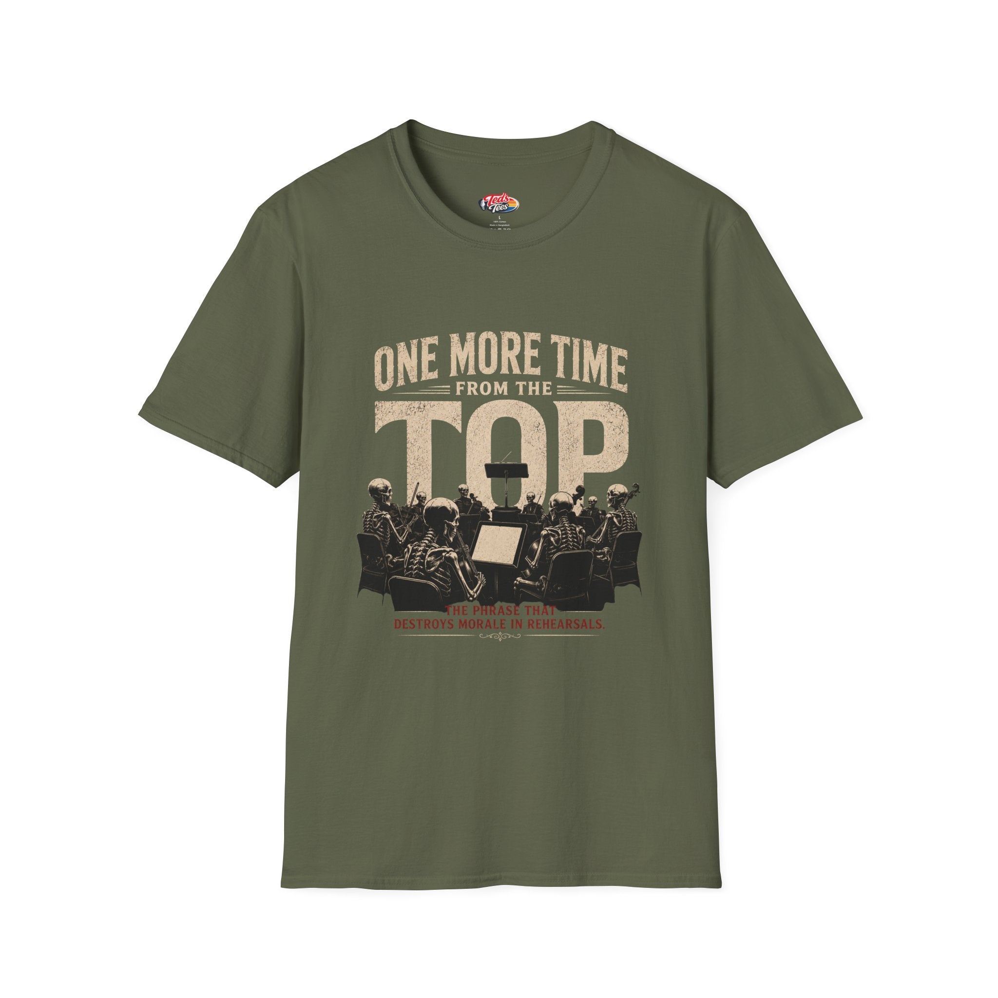 One More Time From The Top Orchestra T-Shirt — Conductor & Musicians Vintage Music Tee