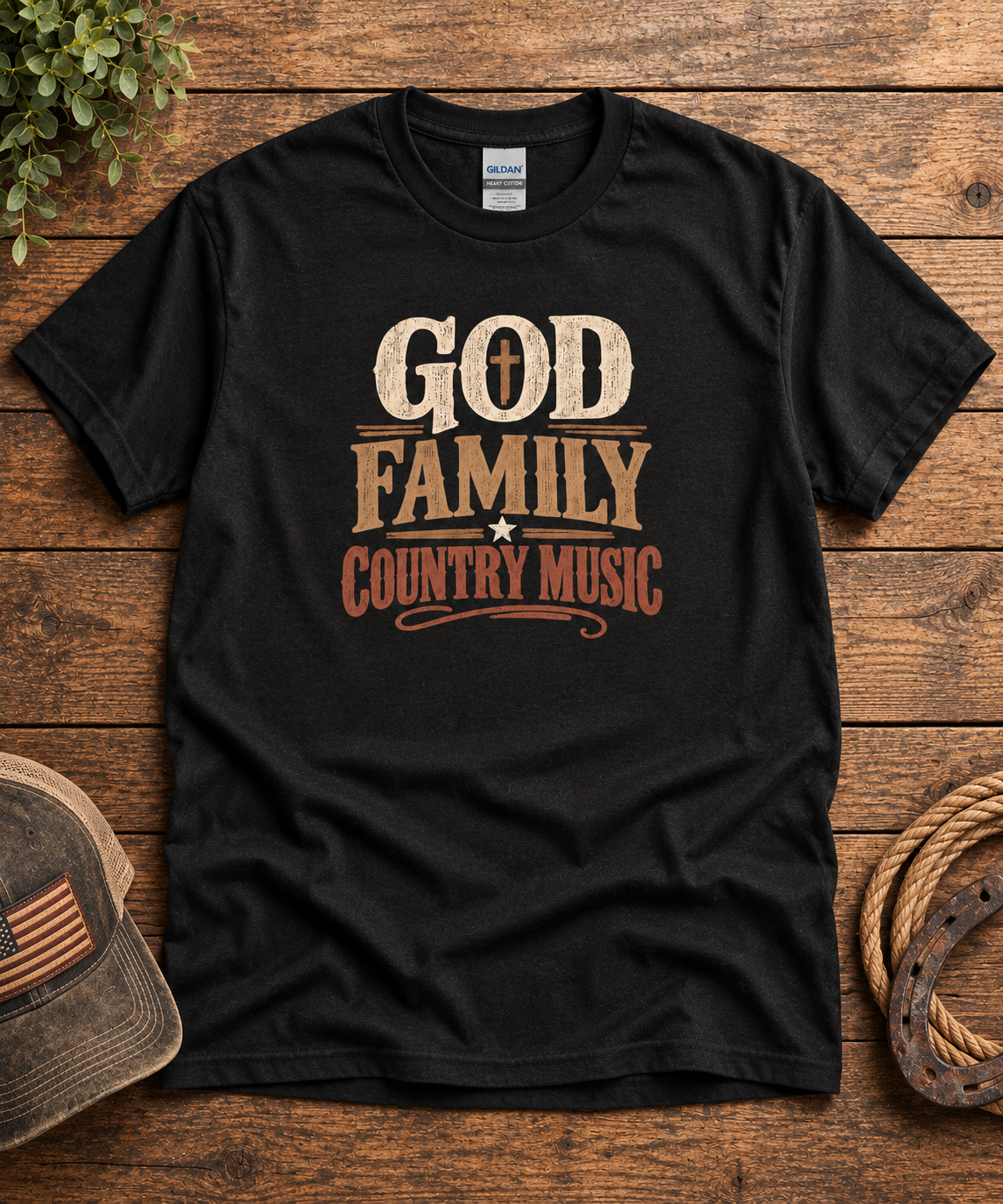 God Family Country Music T-Shirt