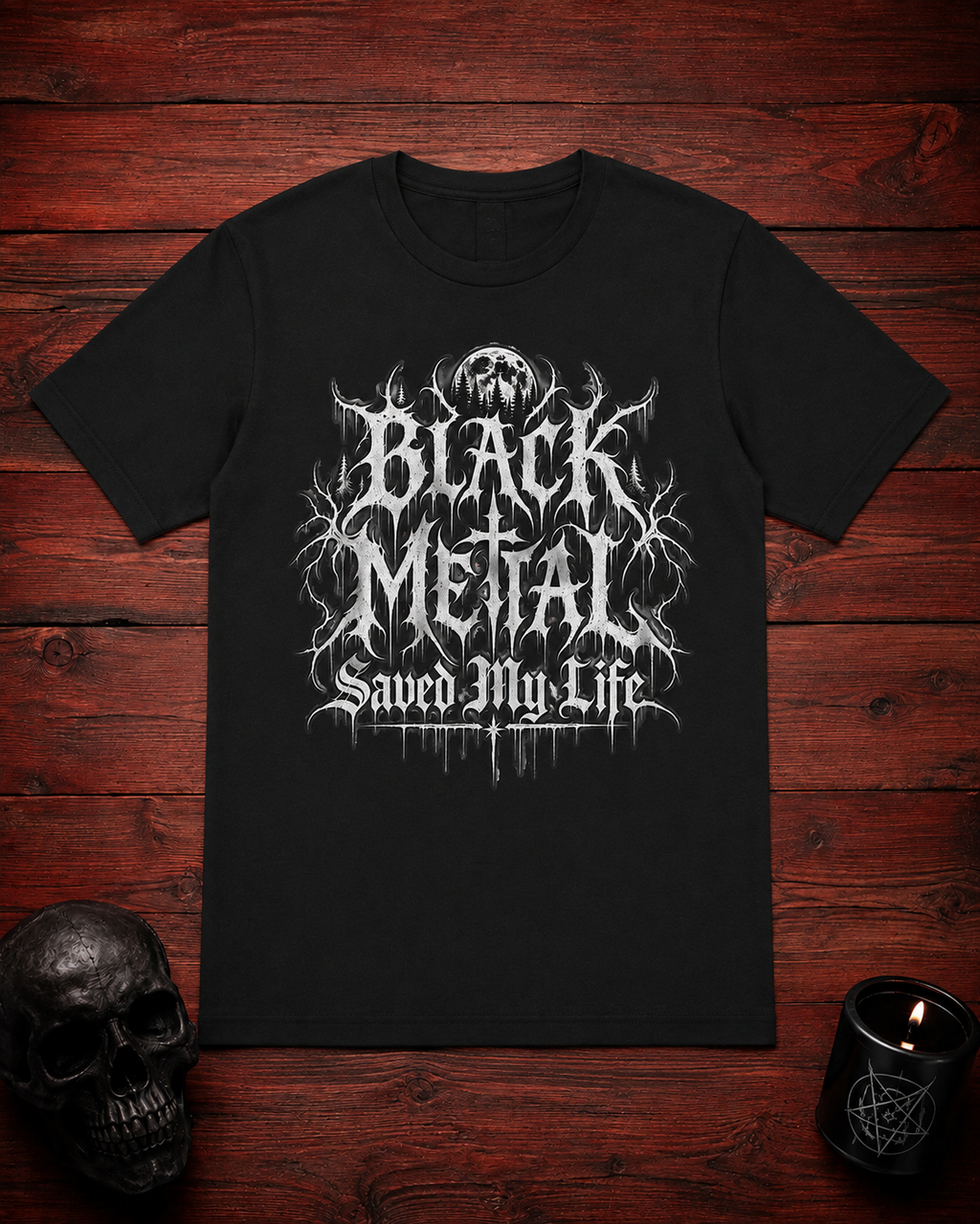 Black metal saved my life t-shirt