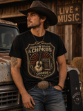 Country Roads & Chords T-Shirt — Vintage Acoustic Guitar Tee