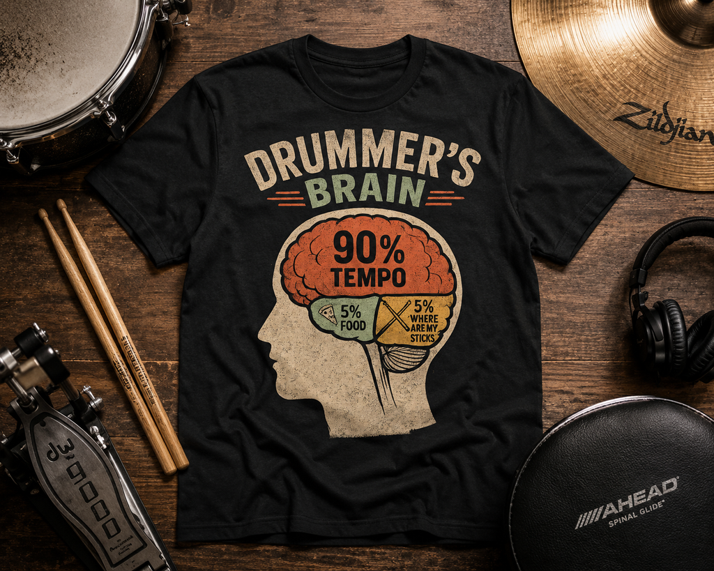 Drummer's Brain 90% Tempo T-Shirt
