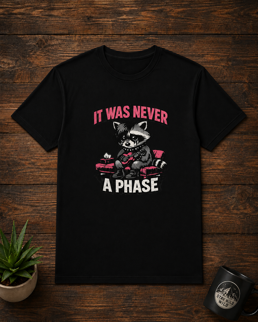 Raccoon 'It Was Never a Phase' T-Shirt