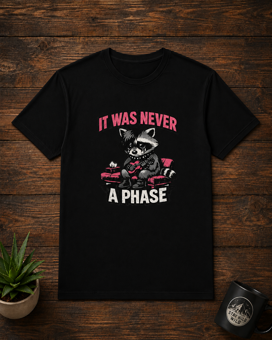 Raccoon 'It Was Never a Phase' T-Shirt