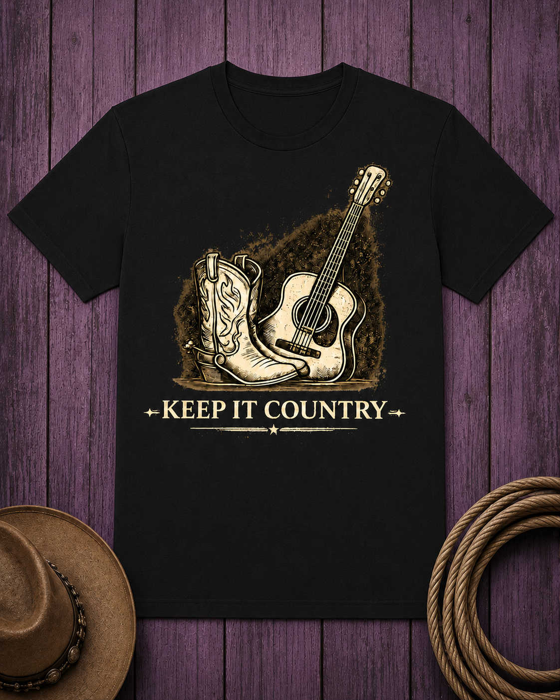 "Keep It Country" Acoustic Music Tee